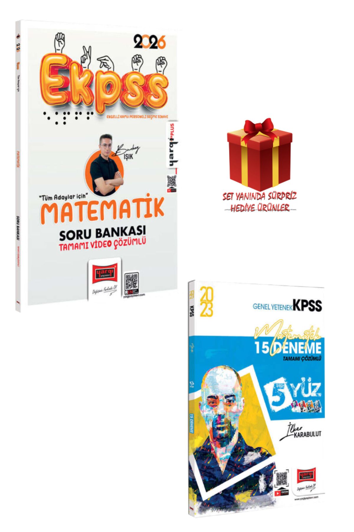 Yargı Yayınları Burkay Işık 2026 EKPSS Matematik Soru Bankası+ Matematik 15 Deneme Tamamı Çözümlü + Hediye