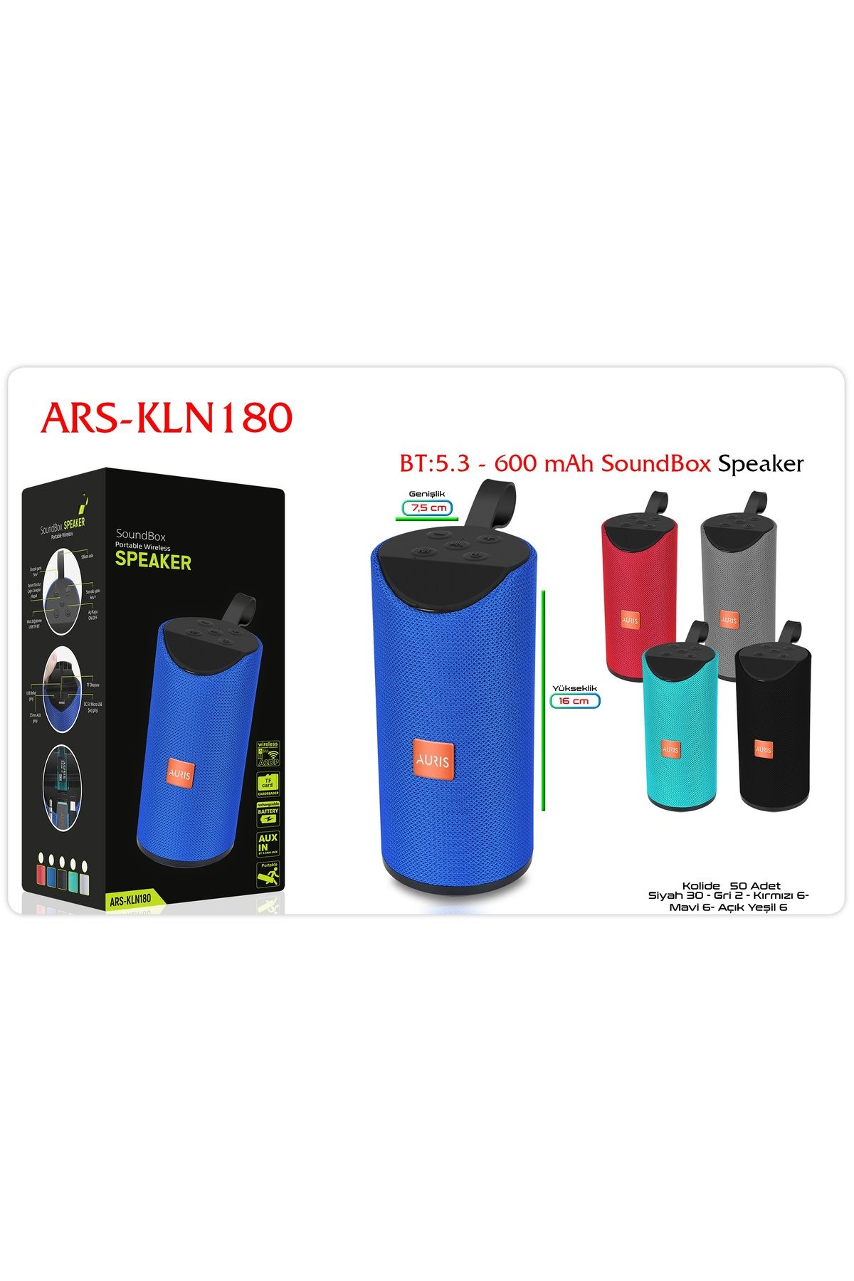 peltech KLN180 SOUND BOX BLUETOOTH SPEAKER HOPARLÖR