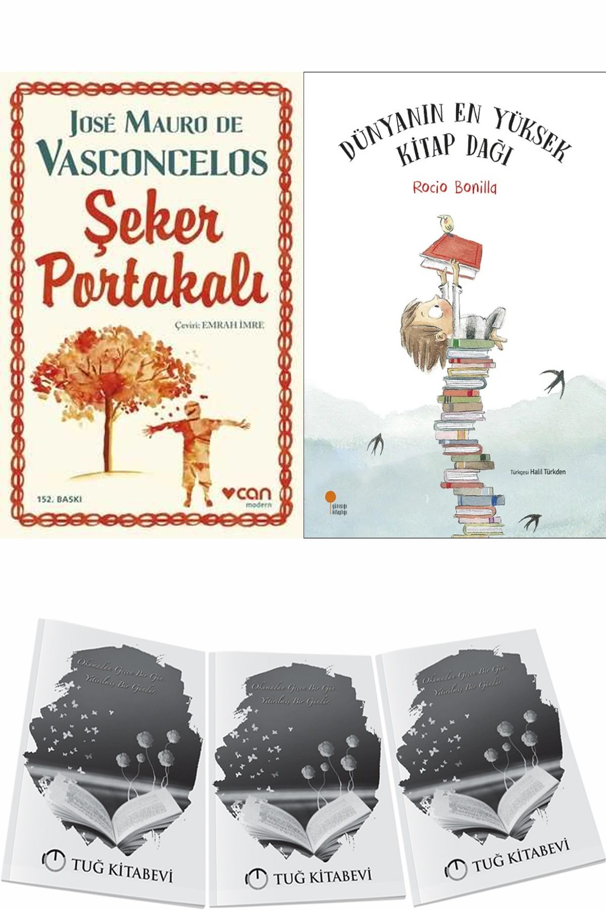 Can Yayınları Şeker Portakalı ve Dünyanın En Yüksek Kitap Dağı + Hediyeli