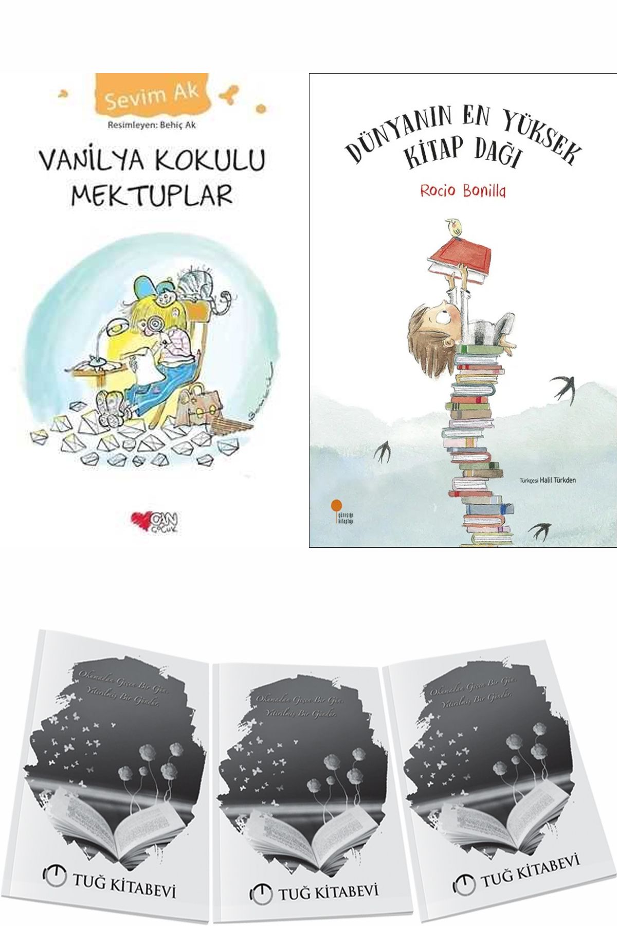 Can Yayınları Vanilya Kokulu Mektuplar ve Dünyanın En Yüksek Kitap Dağı + Hediyeli