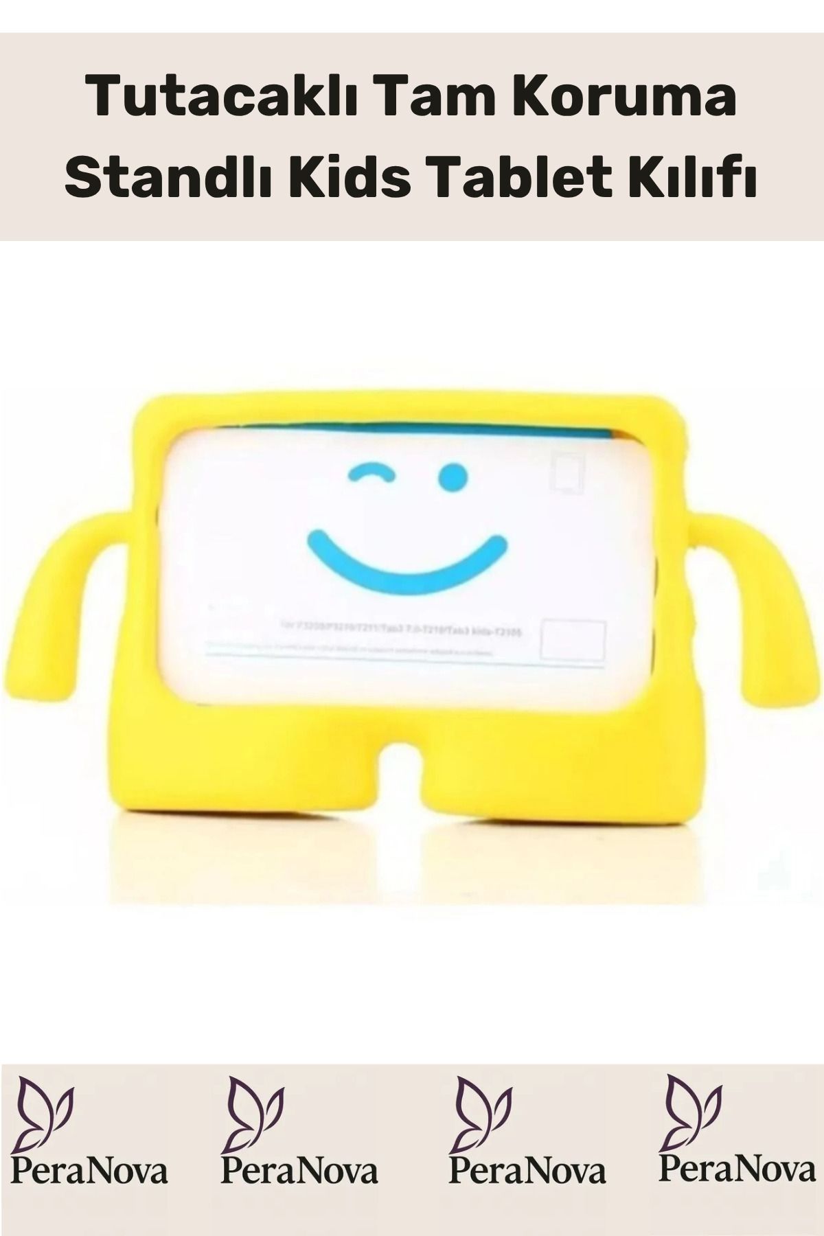 PeraNova Özel Seri Apple Samsung Uyumlu 8.7 Inç Yumuşak Dokulu Tutacaklı Tam Koruma Standlı Kids