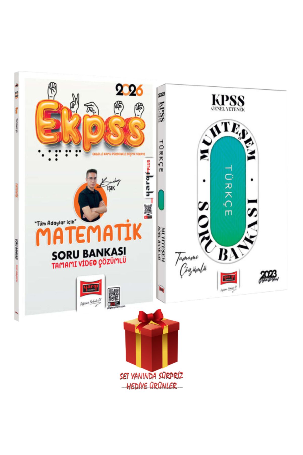 Yargı Yayınları Burkay Işık 2026 EKPSS Matematik Soru Bankası+ Muhteşem Türkçe Soru Bankası+ Hediye