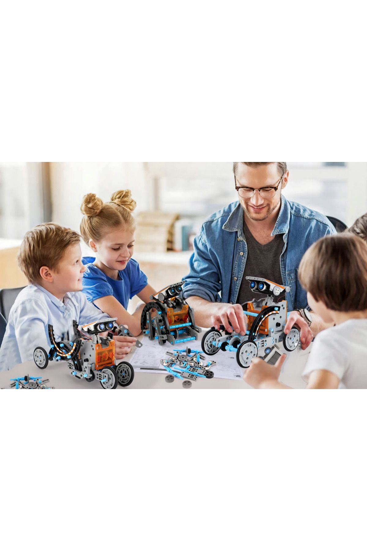 ideal STORE-idealSTORE 13in1 Energetic Robot Educational Creation Set, Includes Solar Panel, Possibility to 8