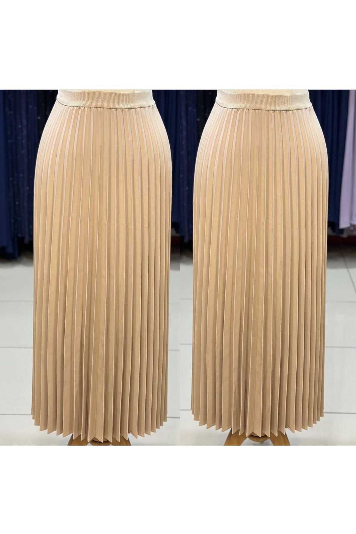 Sentez SZ-450 BELİ LASTİKLİ KREP KUMAŞ PİLİSELİ ETEK