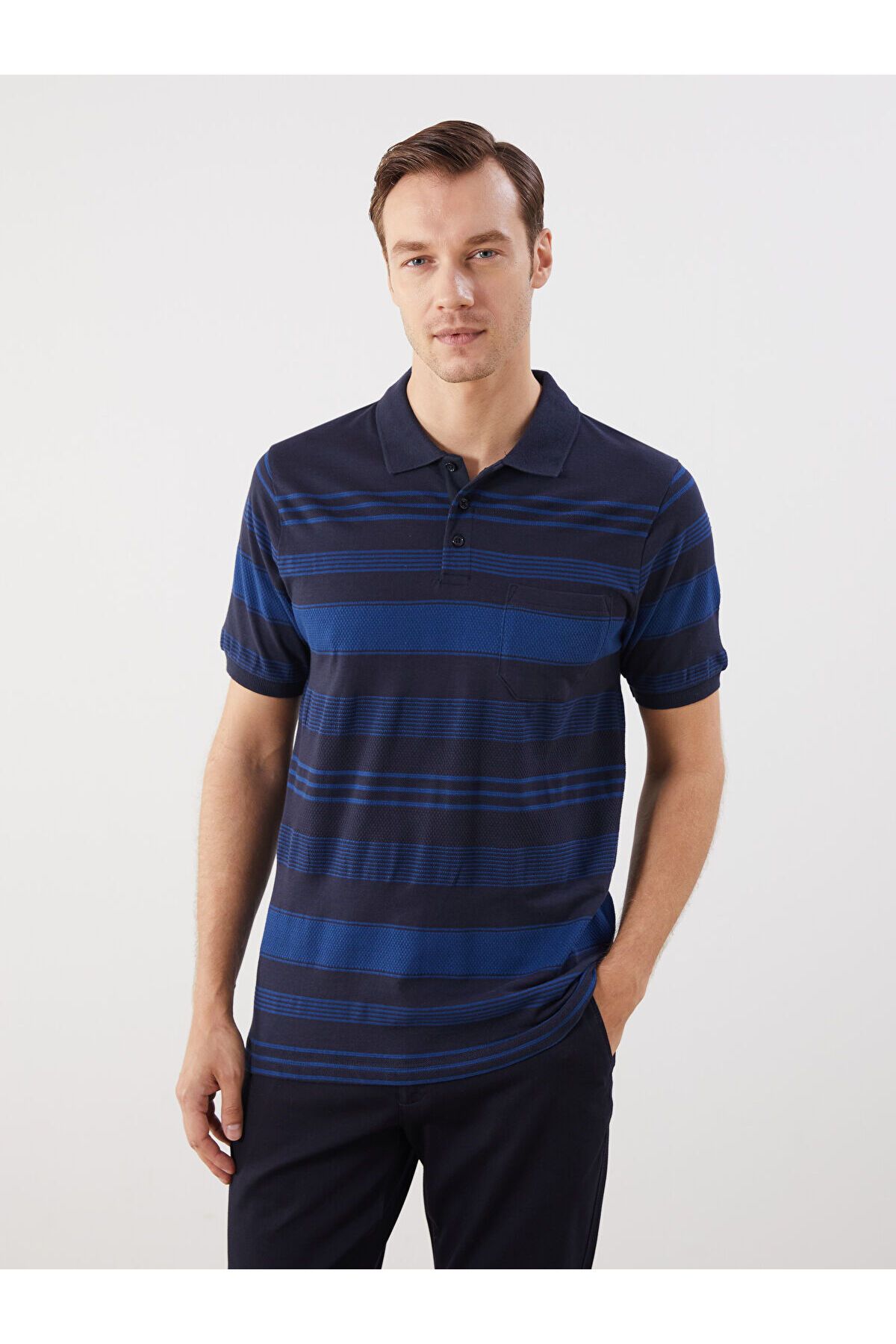 LC Waikiki Polo Yaka Renk Bloklu Erkek Tişört