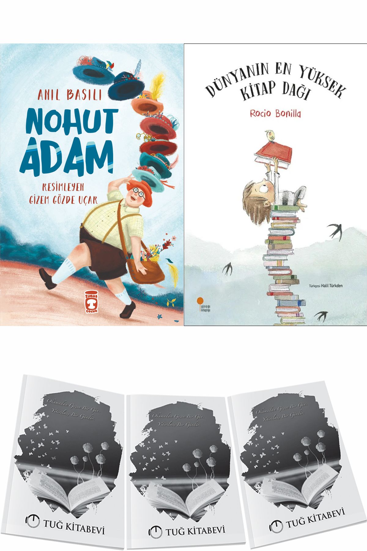 Timaş Çocuk Nohut Adam ve Dünyanın En Yüksek Kitap Dağı + Hediyeli