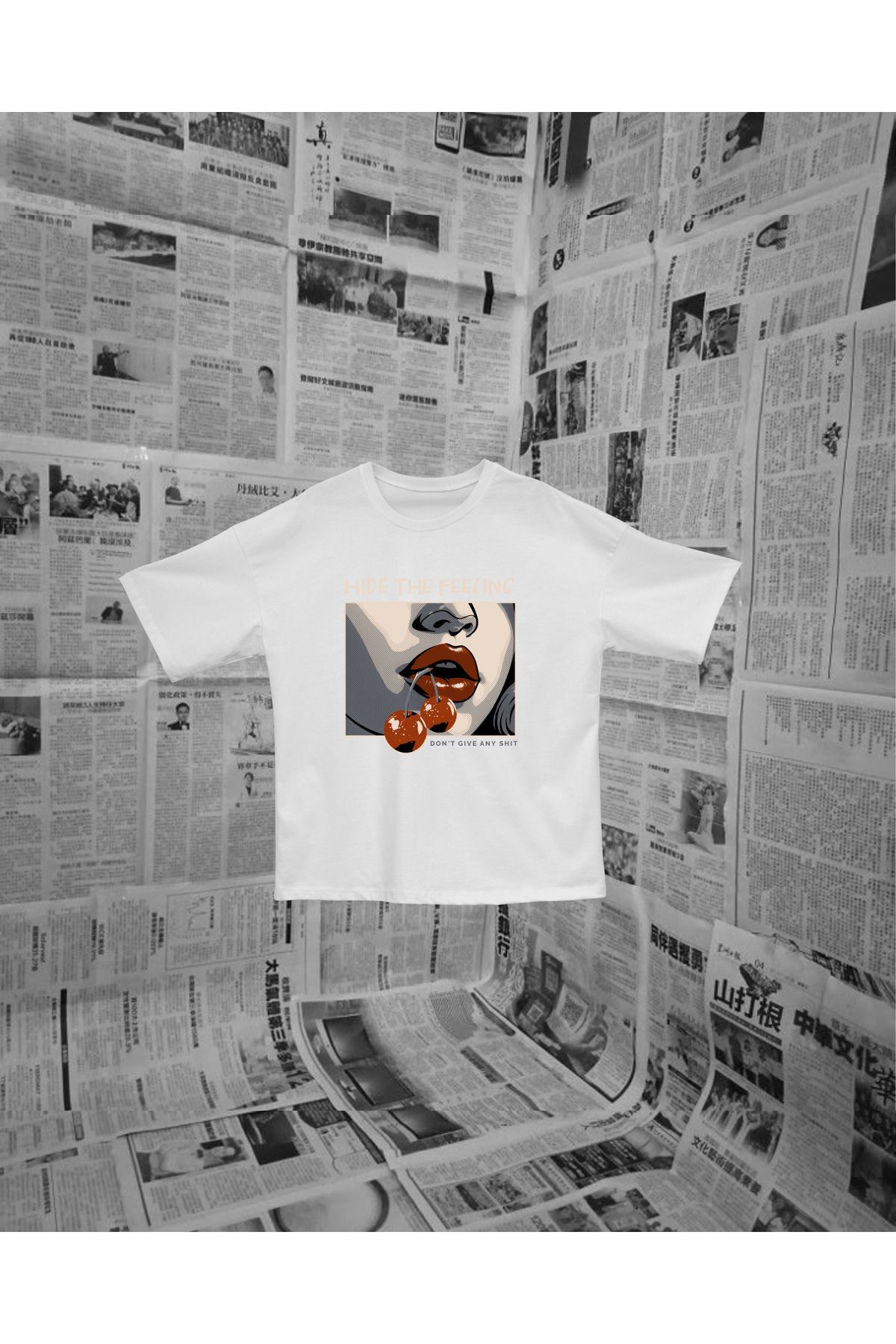 MAYK STREETWEAR OVERSIZE TSHIRT - UNISEX CHERRY BASKILI PREMIUM TSHIRT