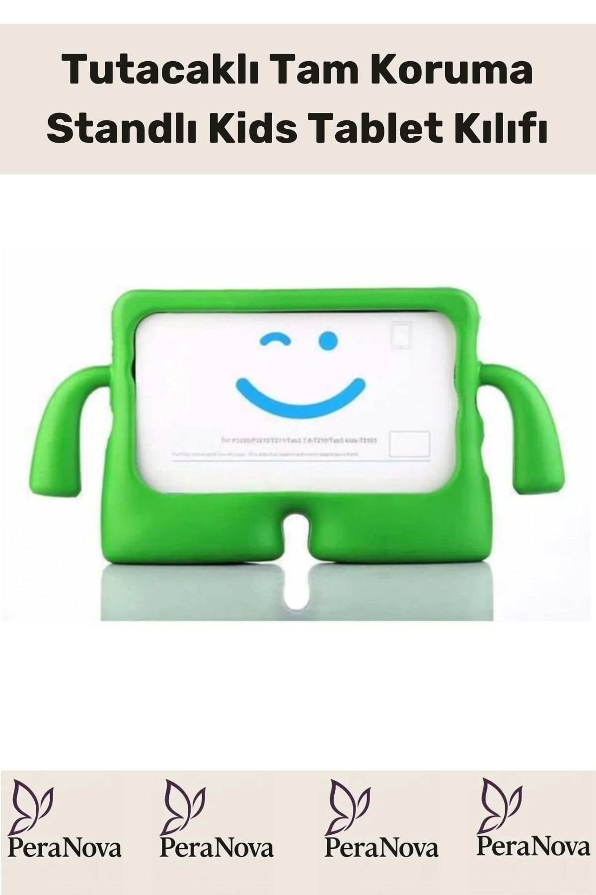 PeraNova Özel Seri Apple Samsung Uyumlu 8.7 Inç Yumuşak Dokulu Tutacaklı Tam Koruma Standlı Kids