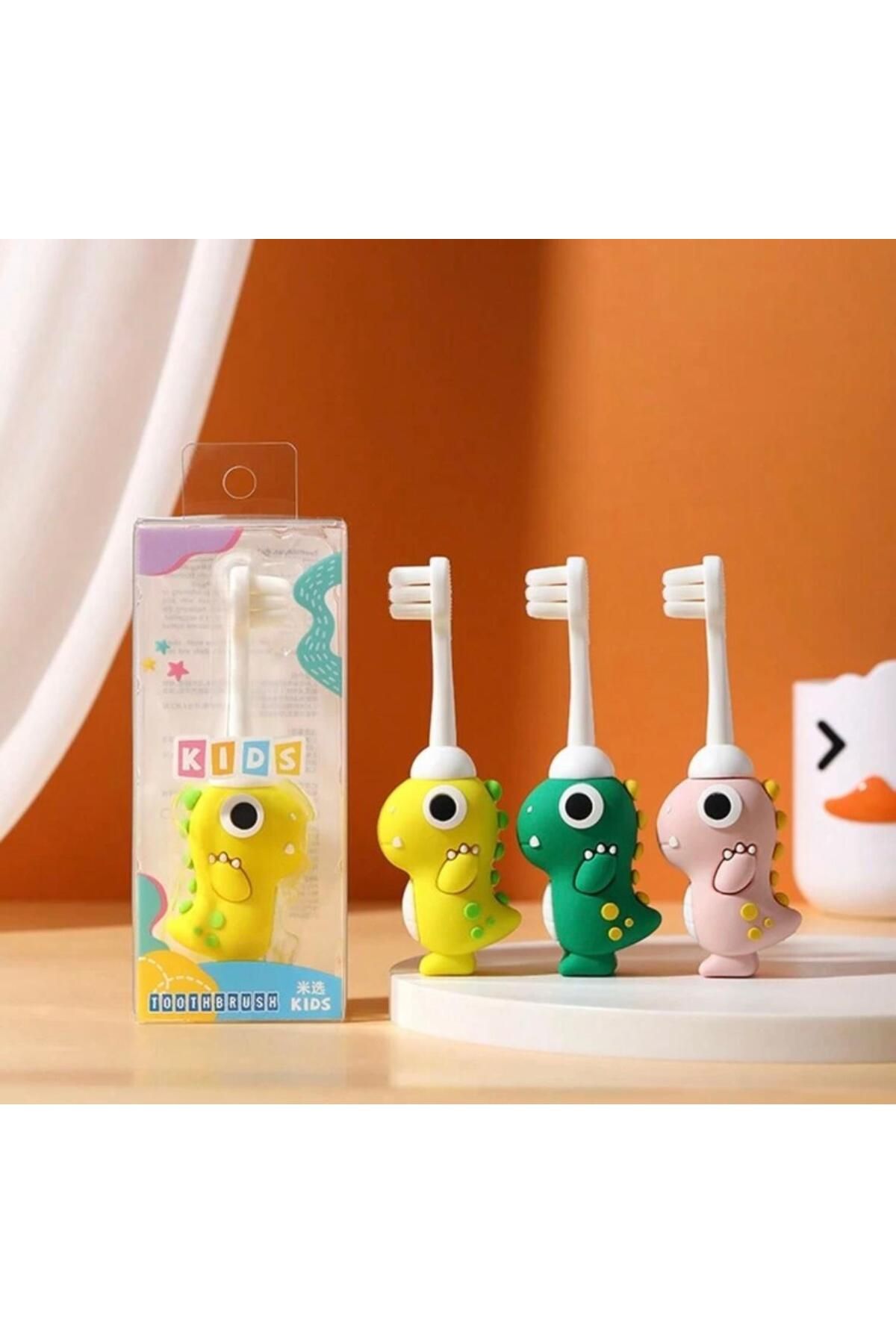 Moory-Dinosaur Toothbrush - Children's Animal Figured Toothbrush - Fun Toothbrush for Children 8