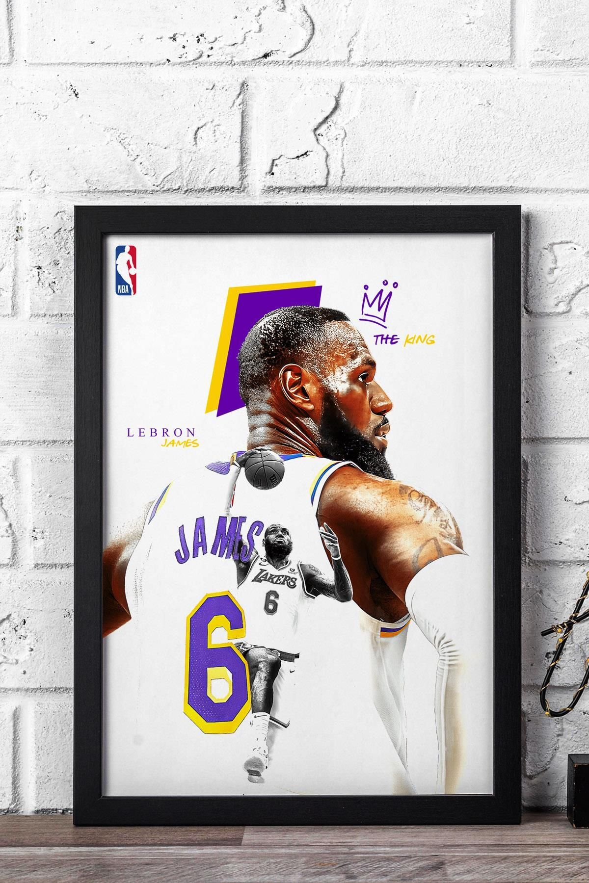 Saturn LeBron James Çerçeveli Tablo - The King NBA Posteri Tablo