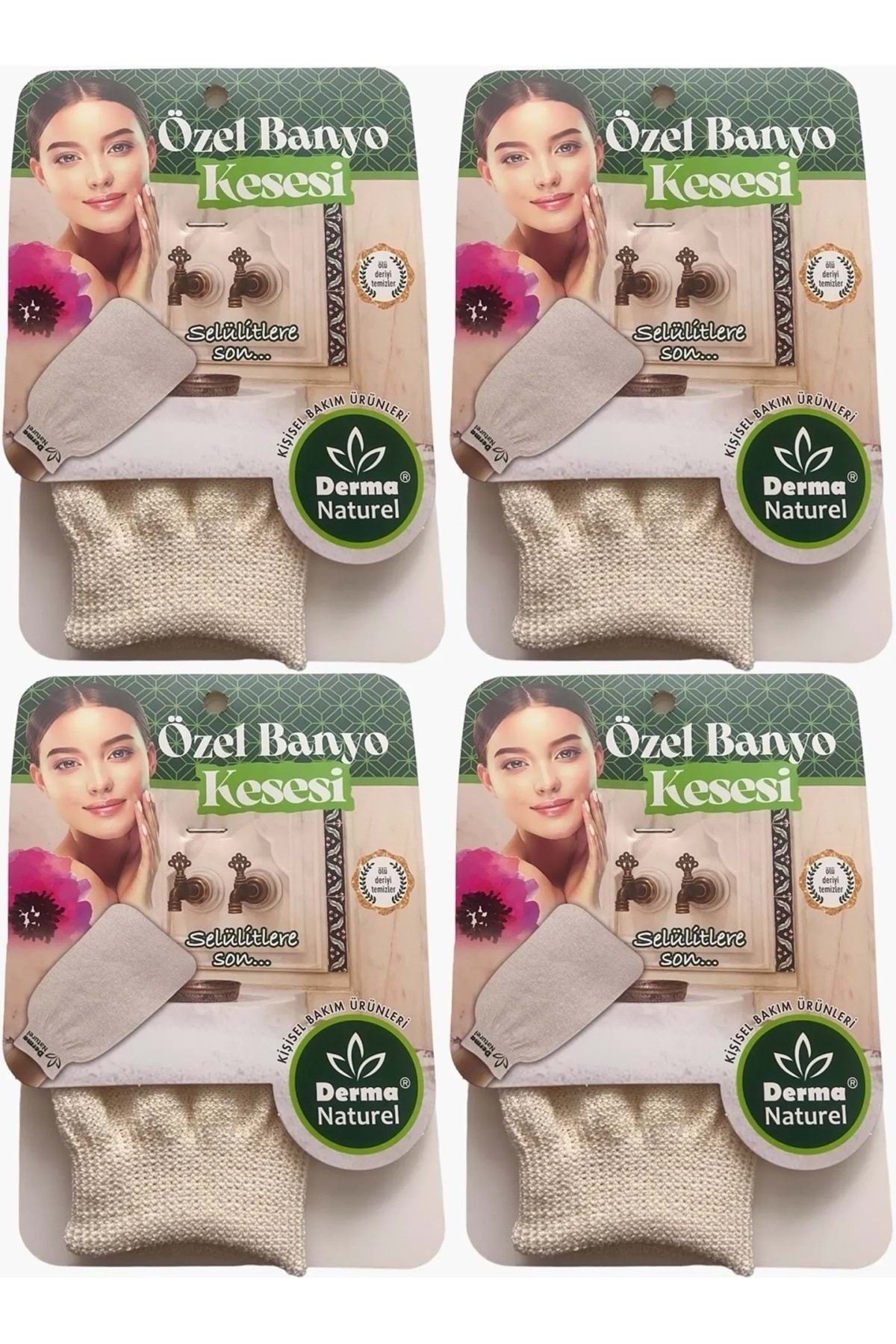Derma Naturel Özel Banyo Kesesi MS-07 (4 Lü Set)