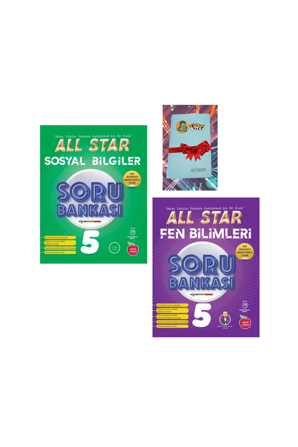 Newton Yayınları 5.All Star FEN BİLİMLERİ + SOSYAL BİLGİLER Soru Bankası ( NOT DEFTERİ HEDİYE)