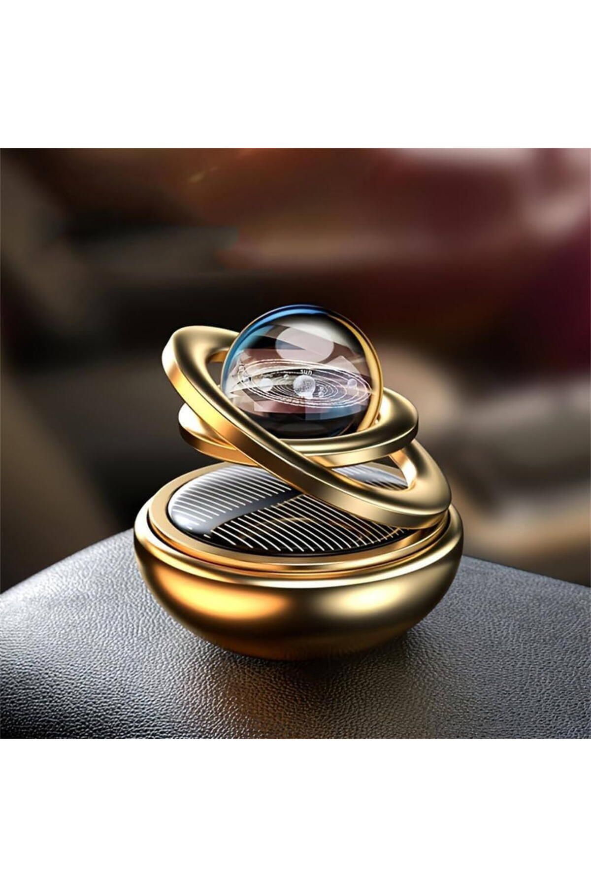 SMARTECH-Car Perfume Diffuser or Room, 4 Included Scents, Rotating Planet Globe, Golden Galaxy 1