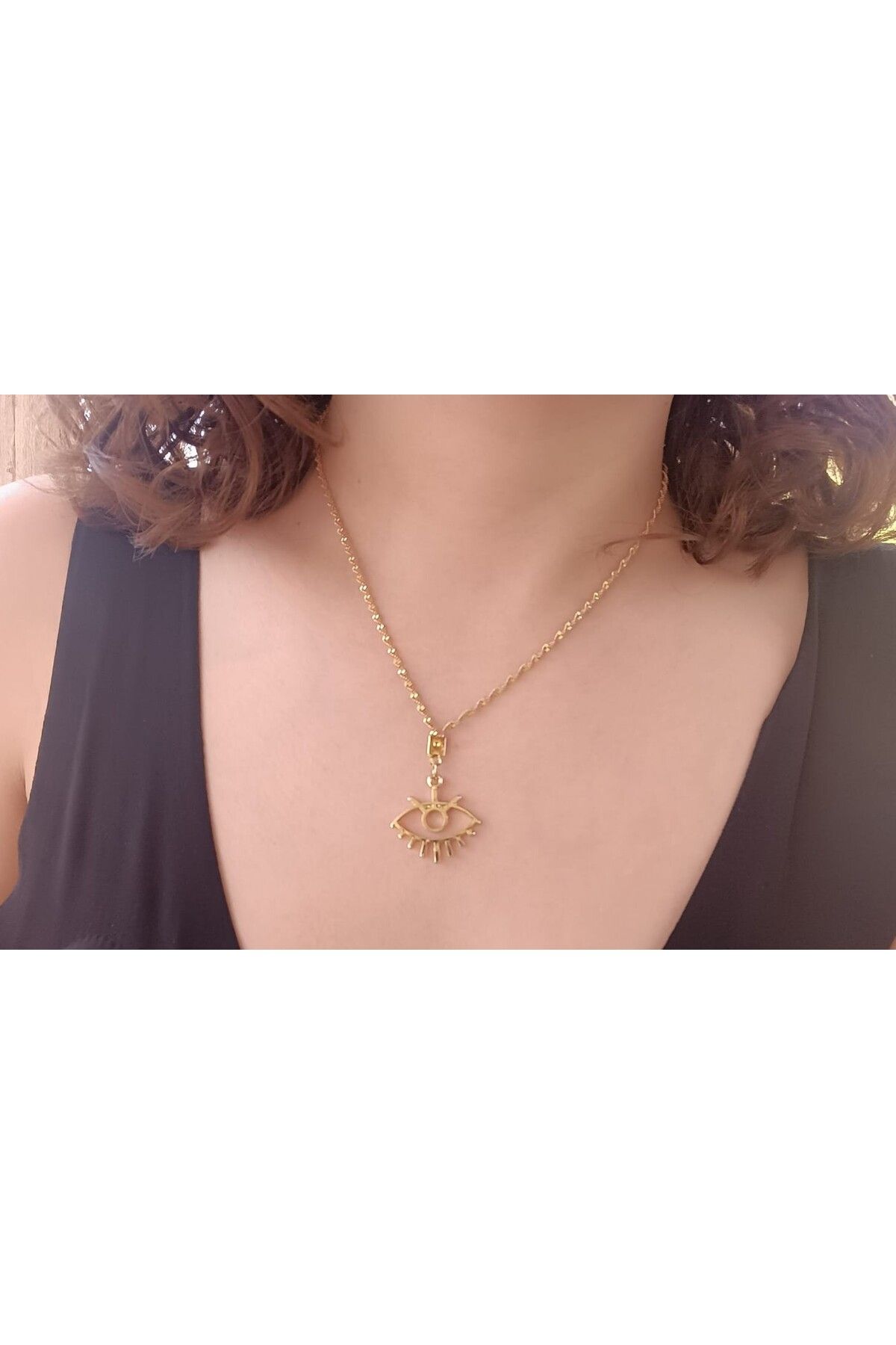 Fata Morgana Accessory Göz Uçlu Altın Zincir Kolye