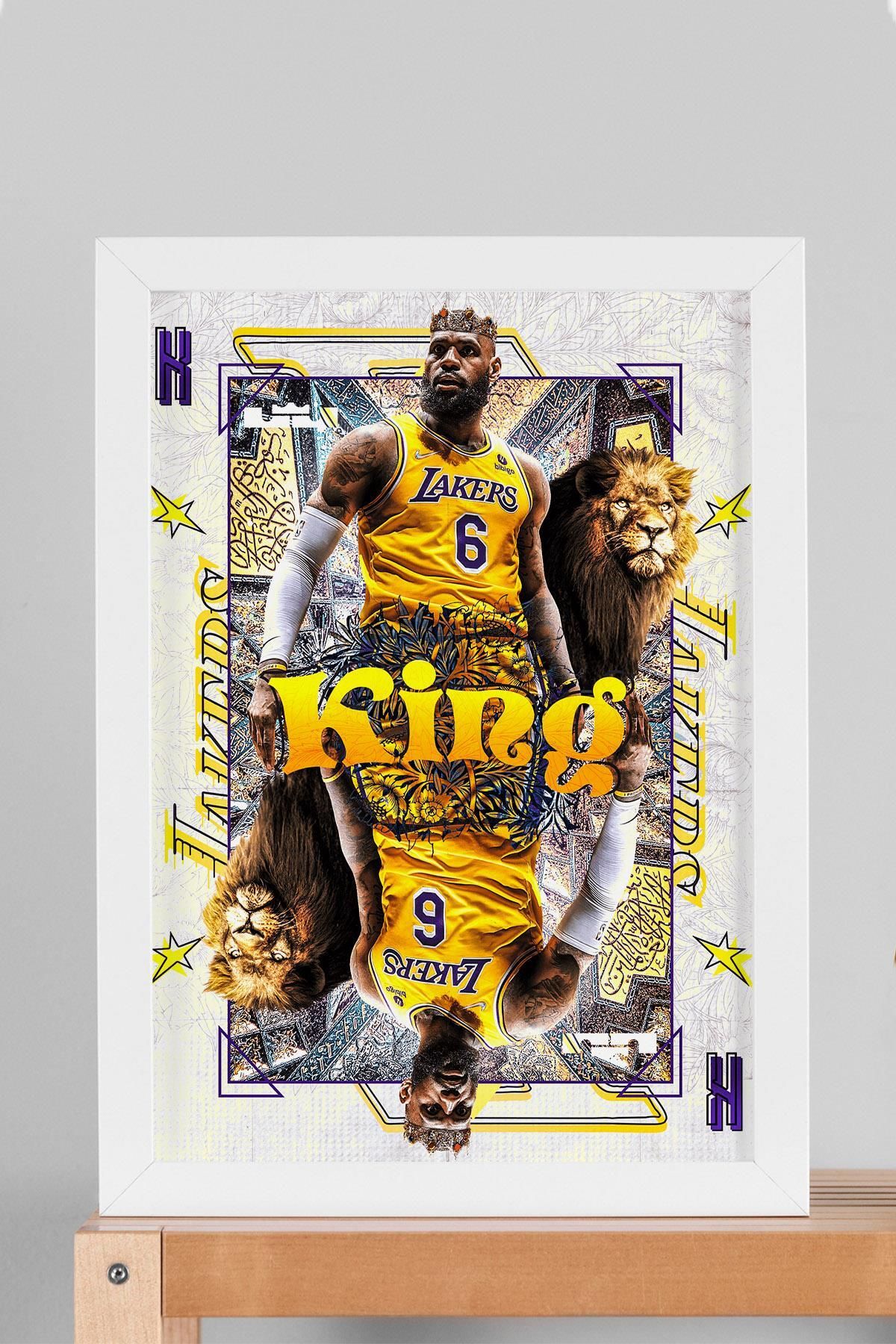 Saturn LeBron James Çerçeveli Tablo - Basketbol NBA Posteri Tablo