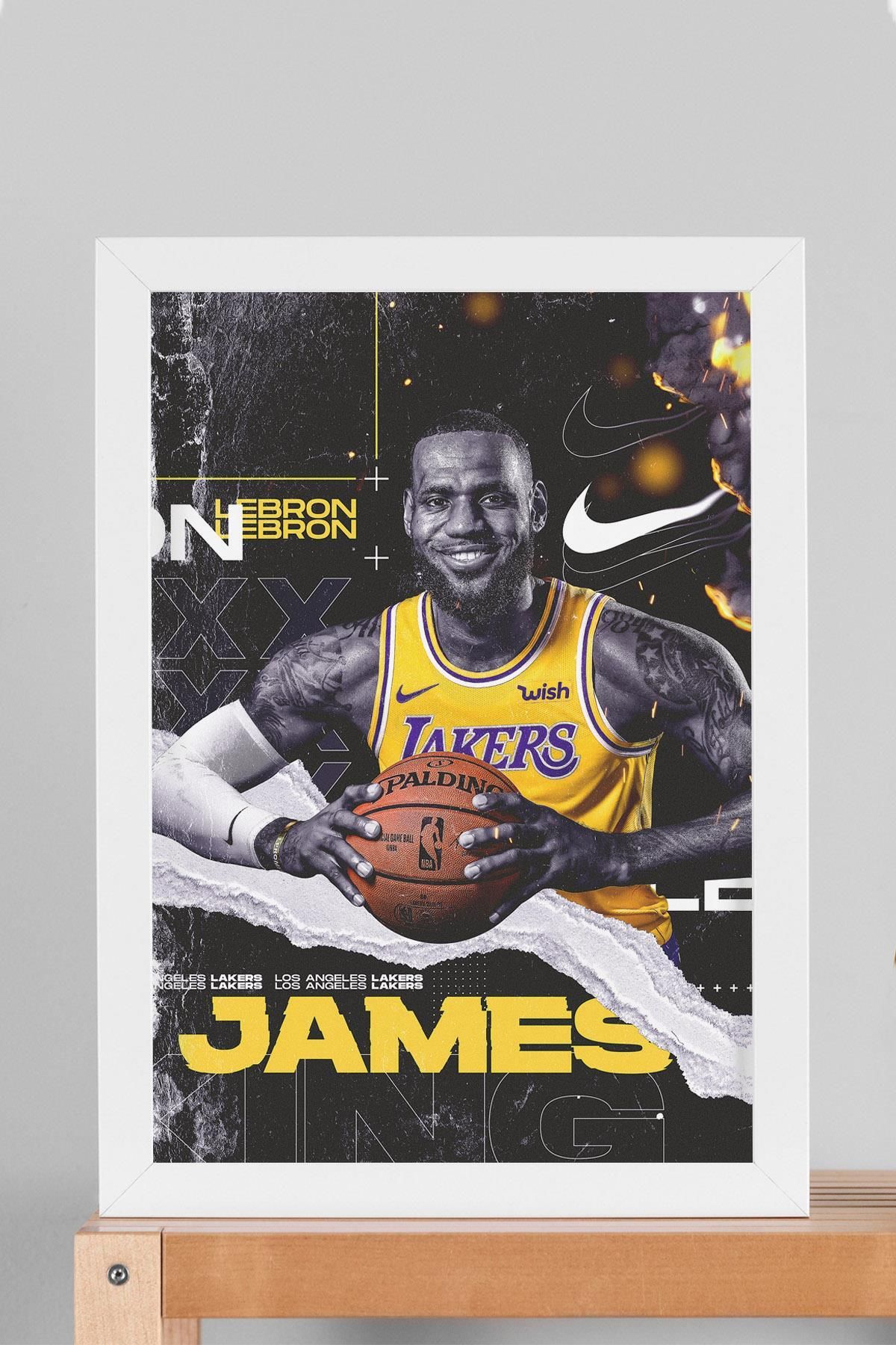 Saturn LeBron James Çerçeveli Tablo - Basketbol NBA Posteri Tablo
