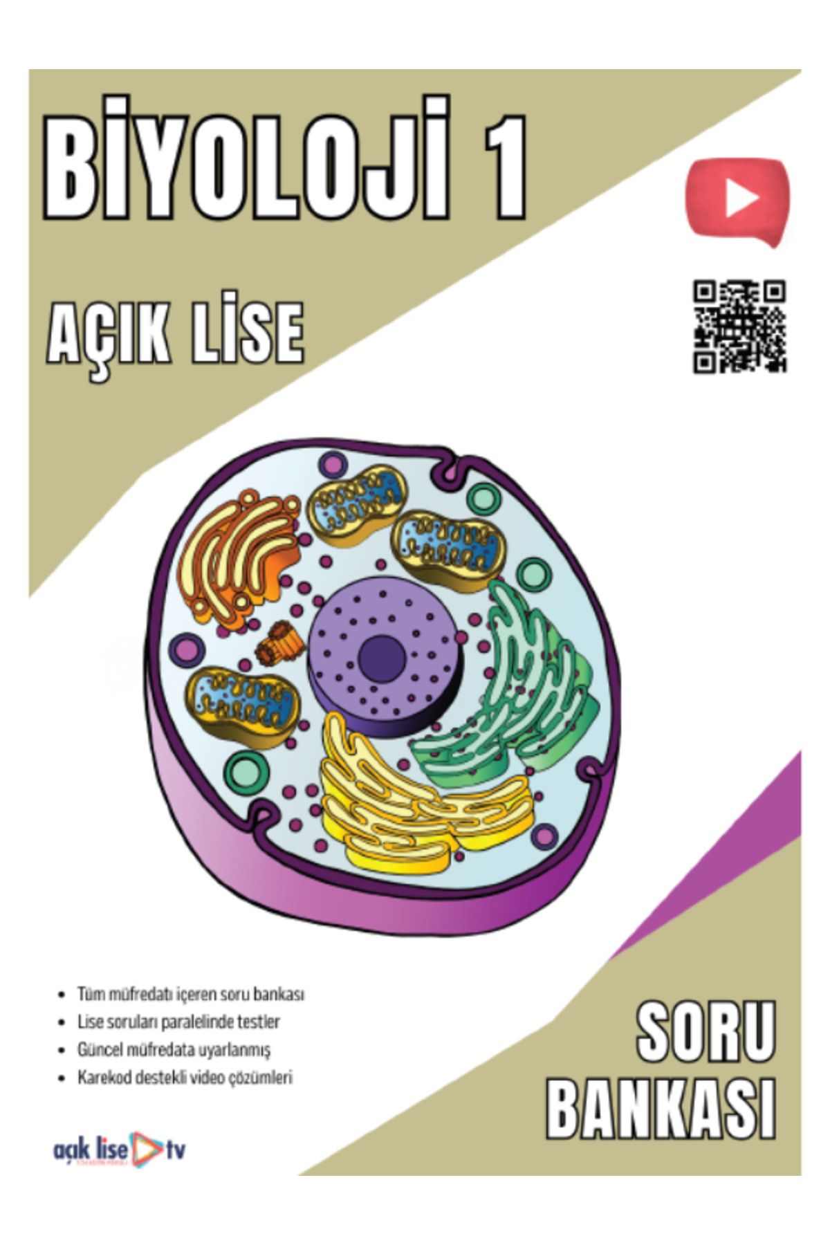 Açık Lise TV Açık Lise BİYOLOJİ 1 - SORU BANKASI - Güncel Müfredat