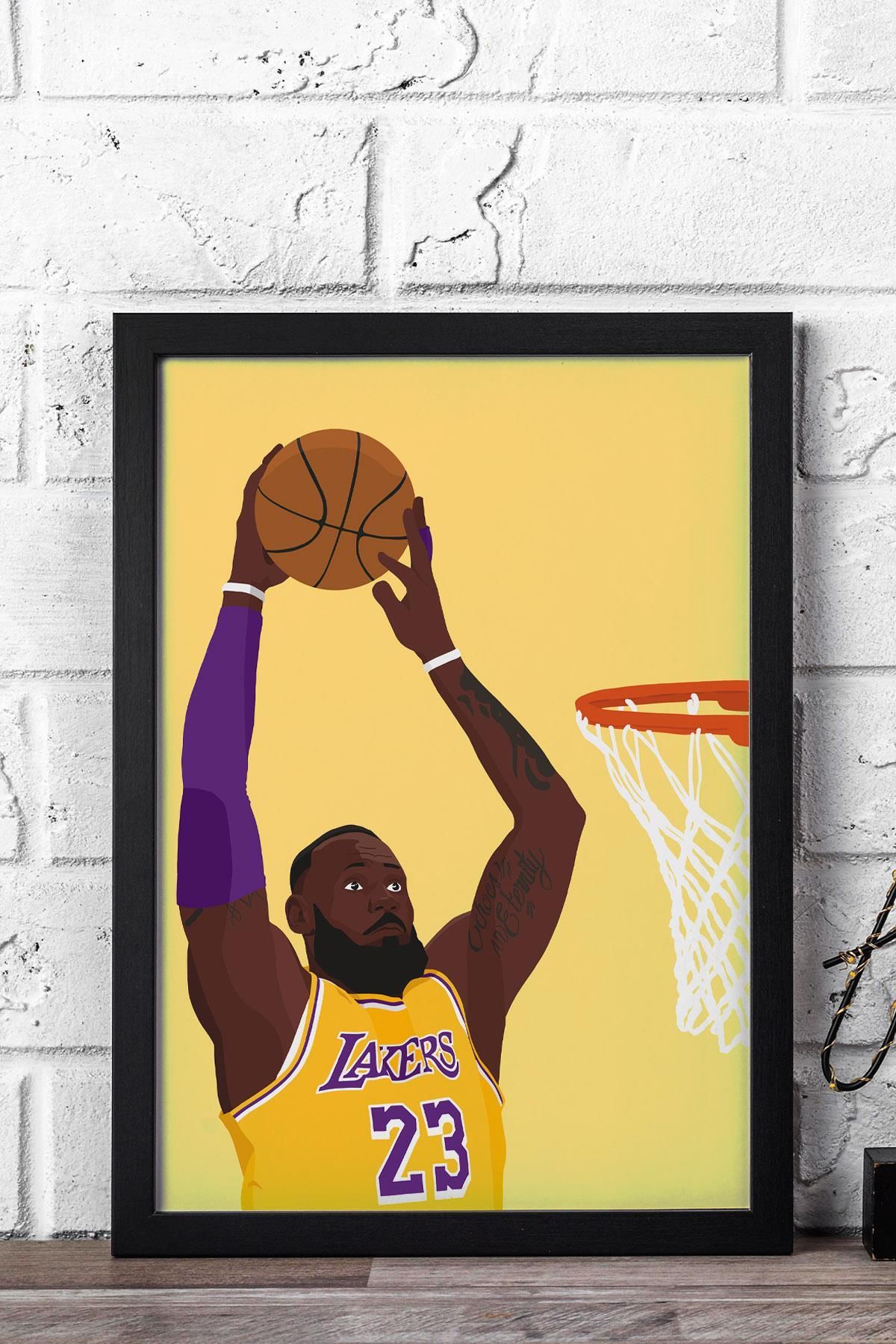 Saturn LeBron James Çerçeveli Tablo - Basketbol NBA Posteri Tablo
