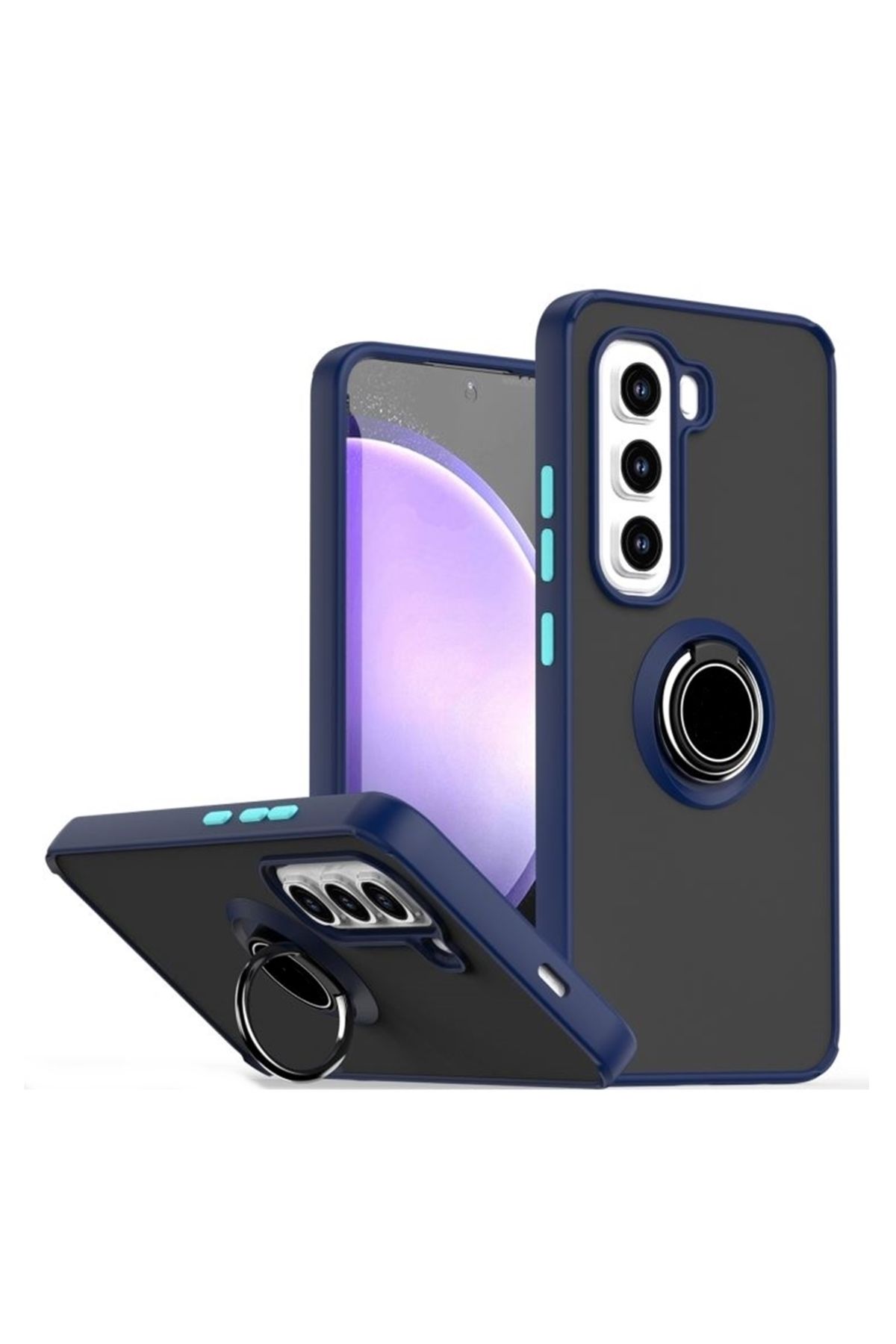 Apsuwa İnfinix Hot 50 Pro Plus Kılıf Montreal Yüzüklü Standlı Lacivert