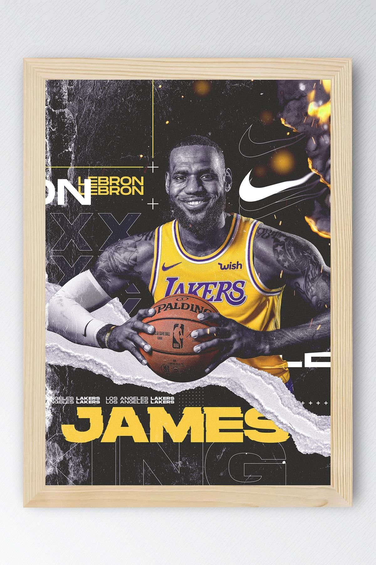 Saturn LeBron James Çerçeveli Tablo - Basketbol NBA Posteri Tablo