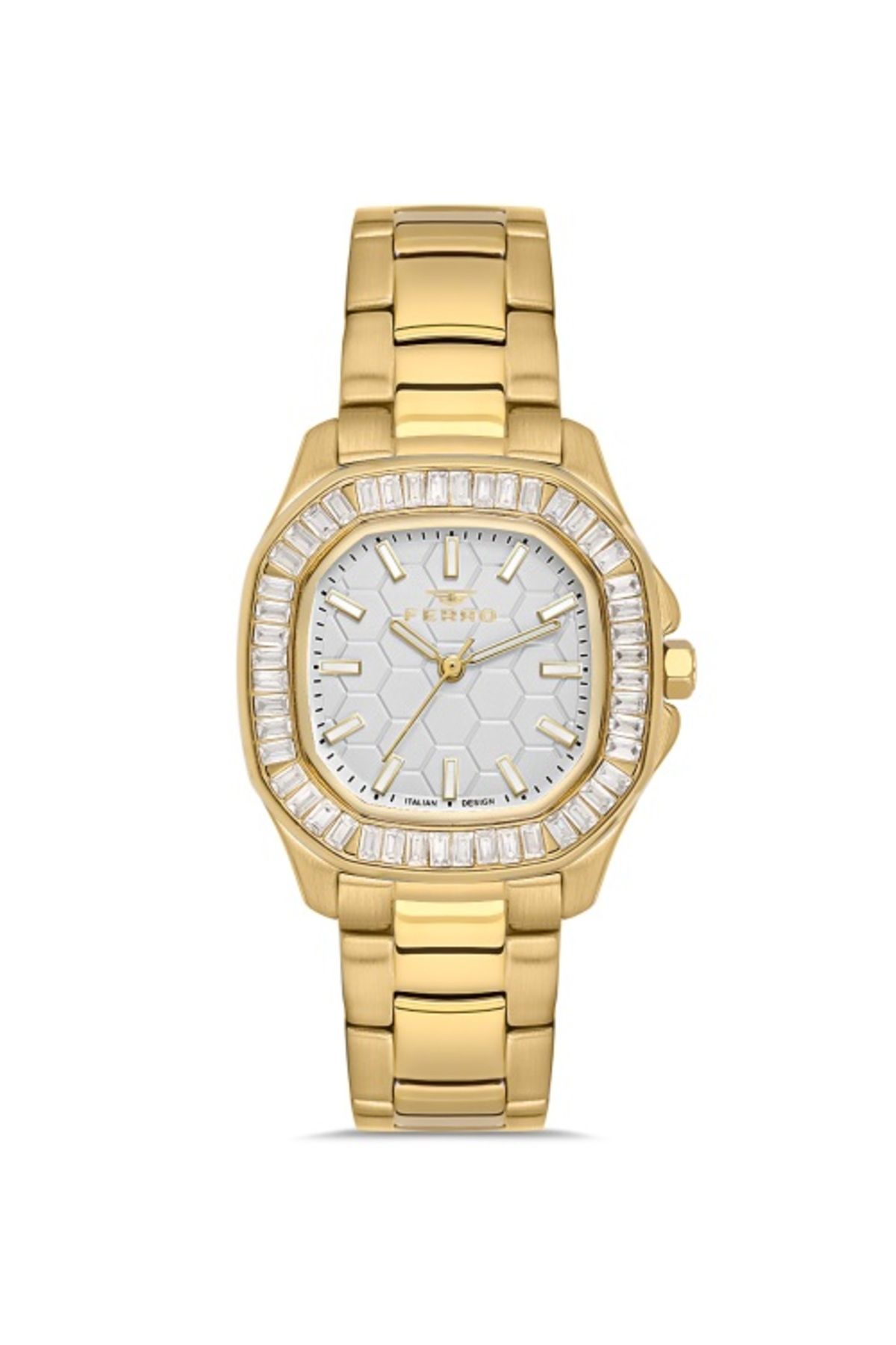 FERRO FL43008A-B Quartz Çelik Altın Rengi 31 mm Kadın Kol Saati