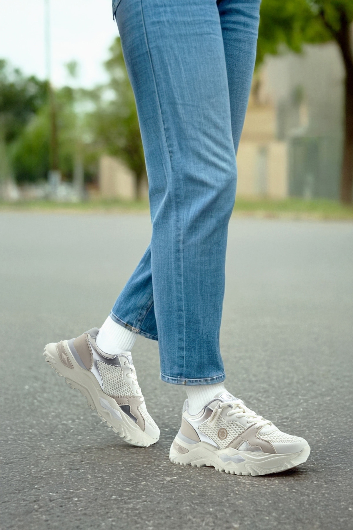 Lumberjack  5M Chuke 5Fx Kadın Günlük Ayakkabı A101939147 KIRIK BEYAZ - Görsel 2