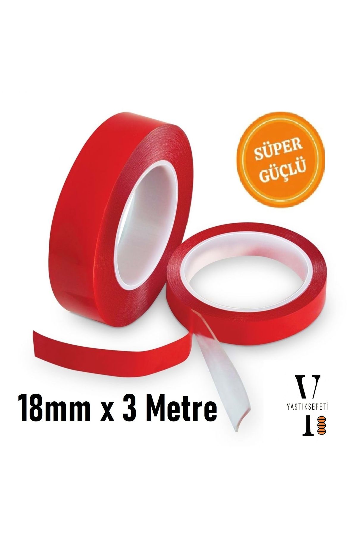 ORPEDOX Çift Taraflı Bant Şeffaf Akrilik 18mm 3 Metre Yüksek Mukavemetli VHB Montaj Bant