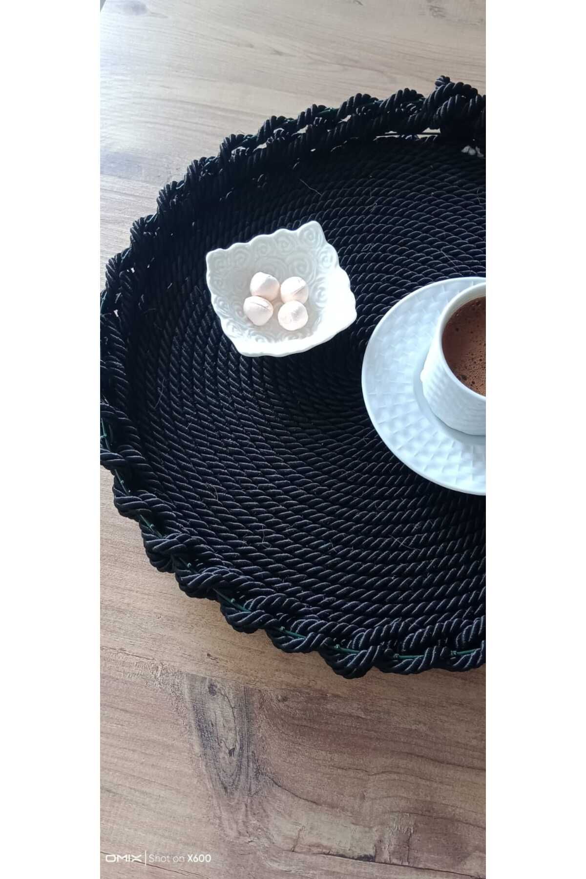 Egindra siyah 30 Cm Hasır Tepsi Dekoratif Tepsi, Banyo, Ev, Dekor sunumluk/söz nişan damat tepsi