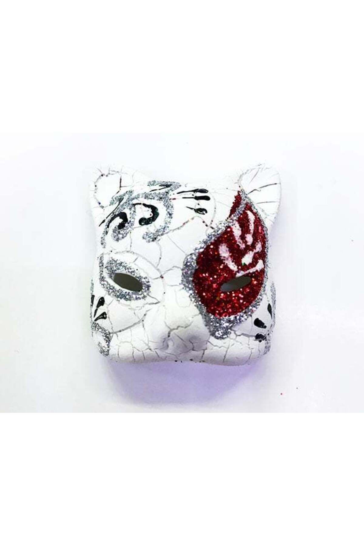Vemora Kırmızı Renk İşlemeli Seramik Malzemeden İmal Venedik Kedi Model Magnet