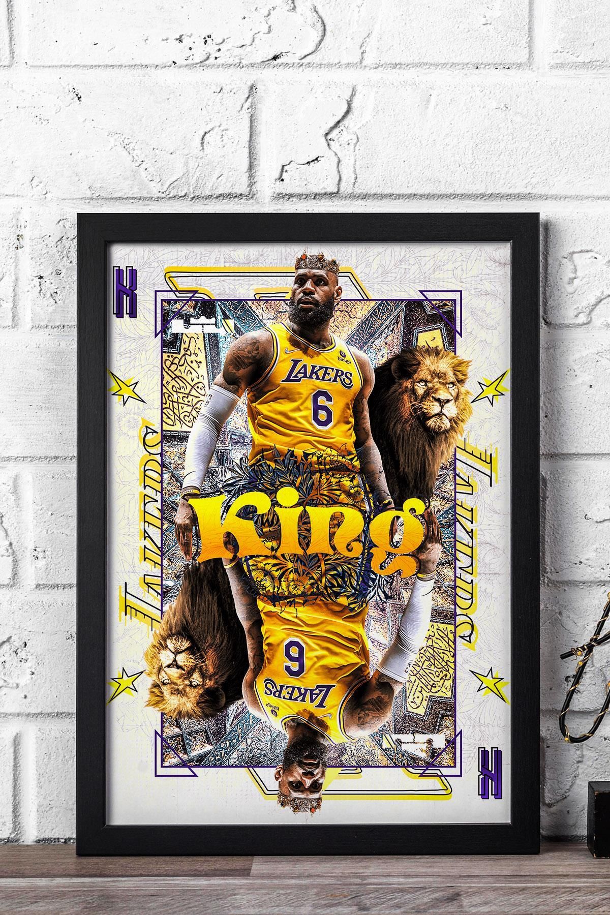 Saturn LeBron James Çerçeveli Tablo - Basketbol NBA Posteri Tablo