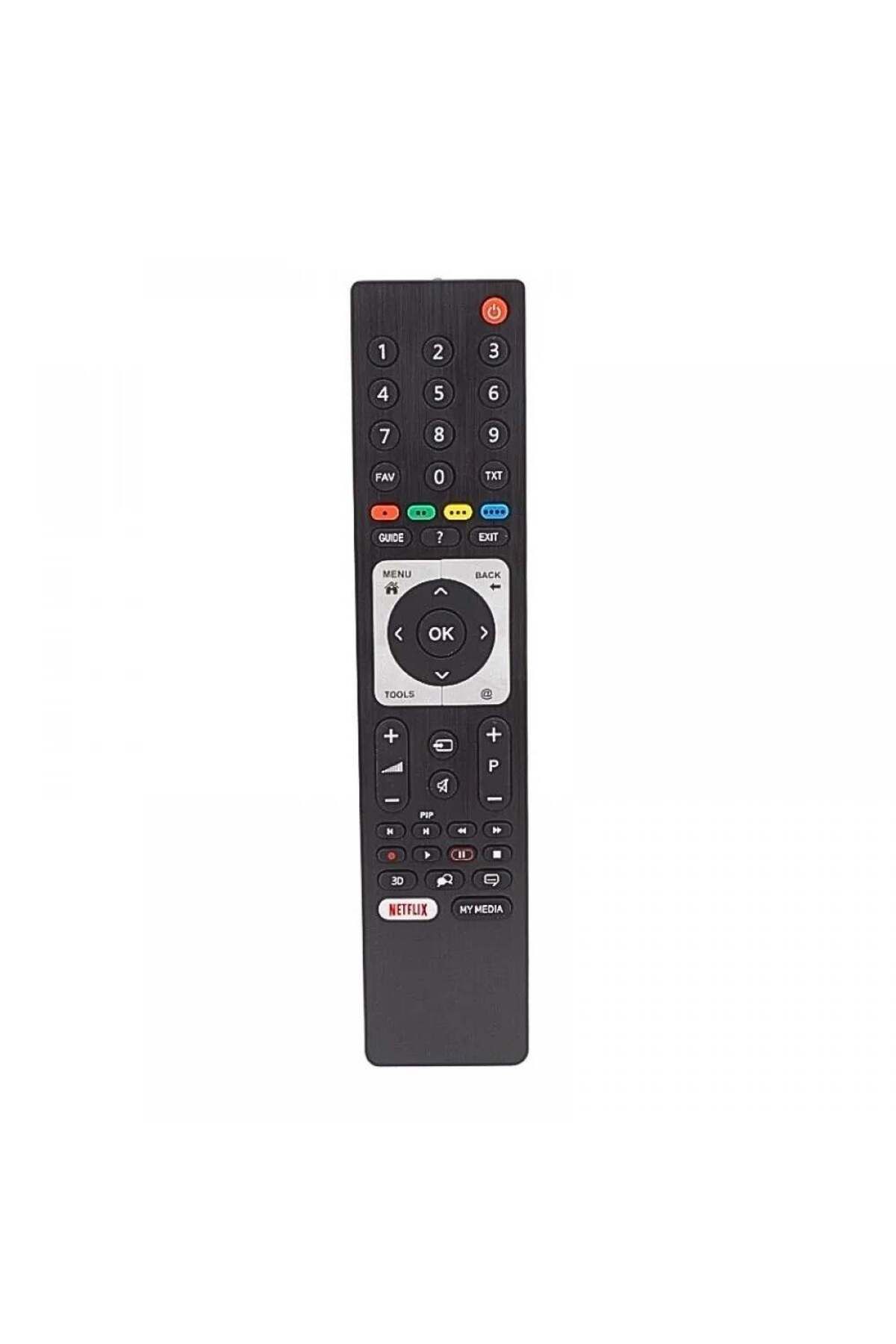 yonextt Arçelik - Grundig Rc 3304805/01b Rm-l271b Uyumlu Netflix Tuşlu Lcd-led Tv Kumandası