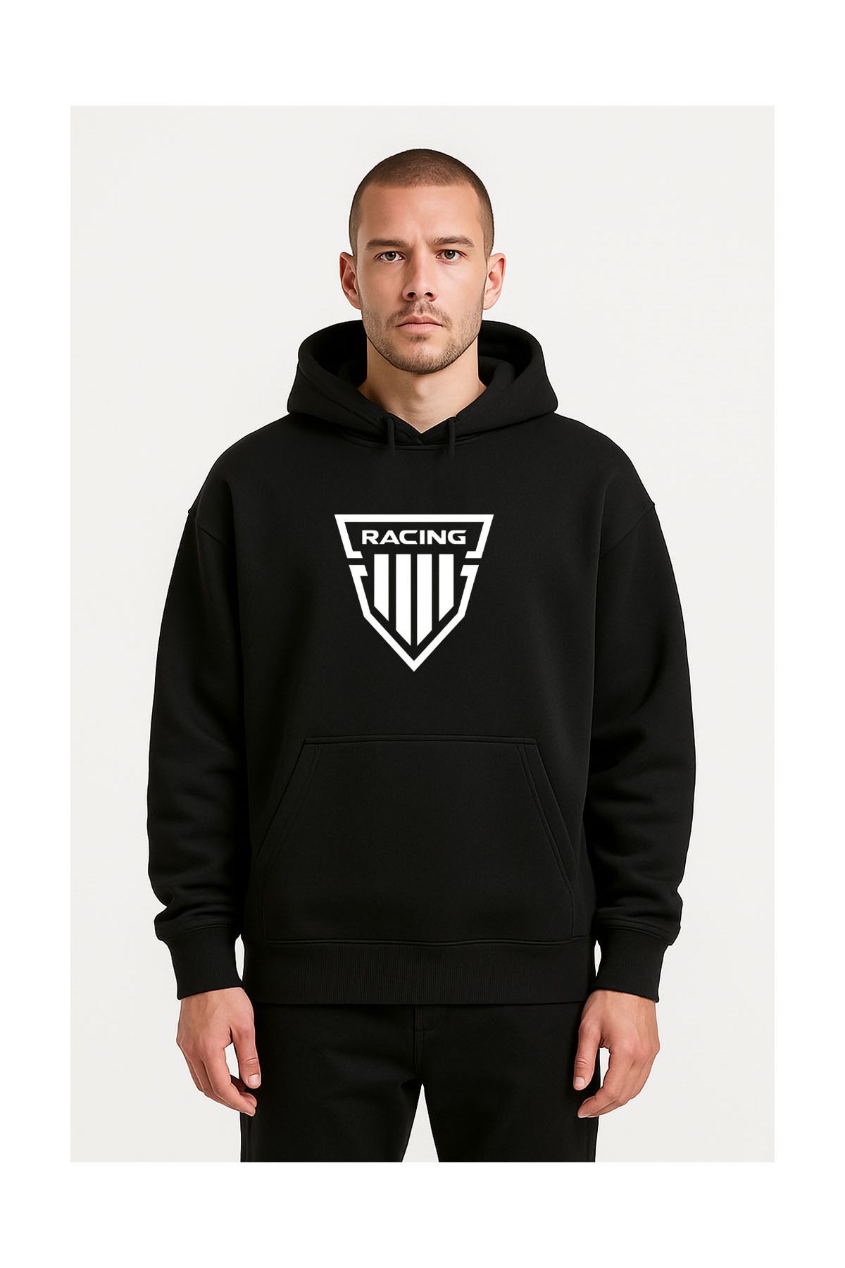Advantage Kod Racıng Racıng Baskılı Oversize Unisex Kapşonlu Sweatshirt Hoodie