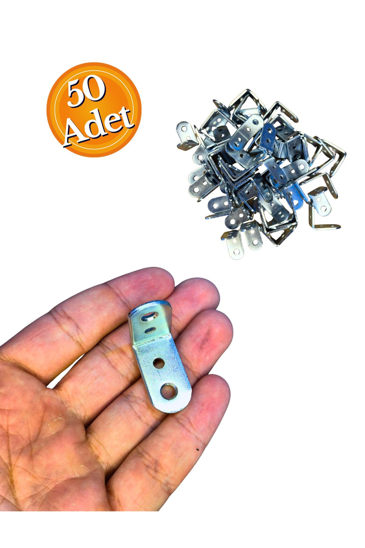 HOBİDABİ 50 Adet L Demir Gönye Köşebent 15x27x27mm - Mobilya Dolap Raf Masa Çekmece Sabitleme Birleştirme