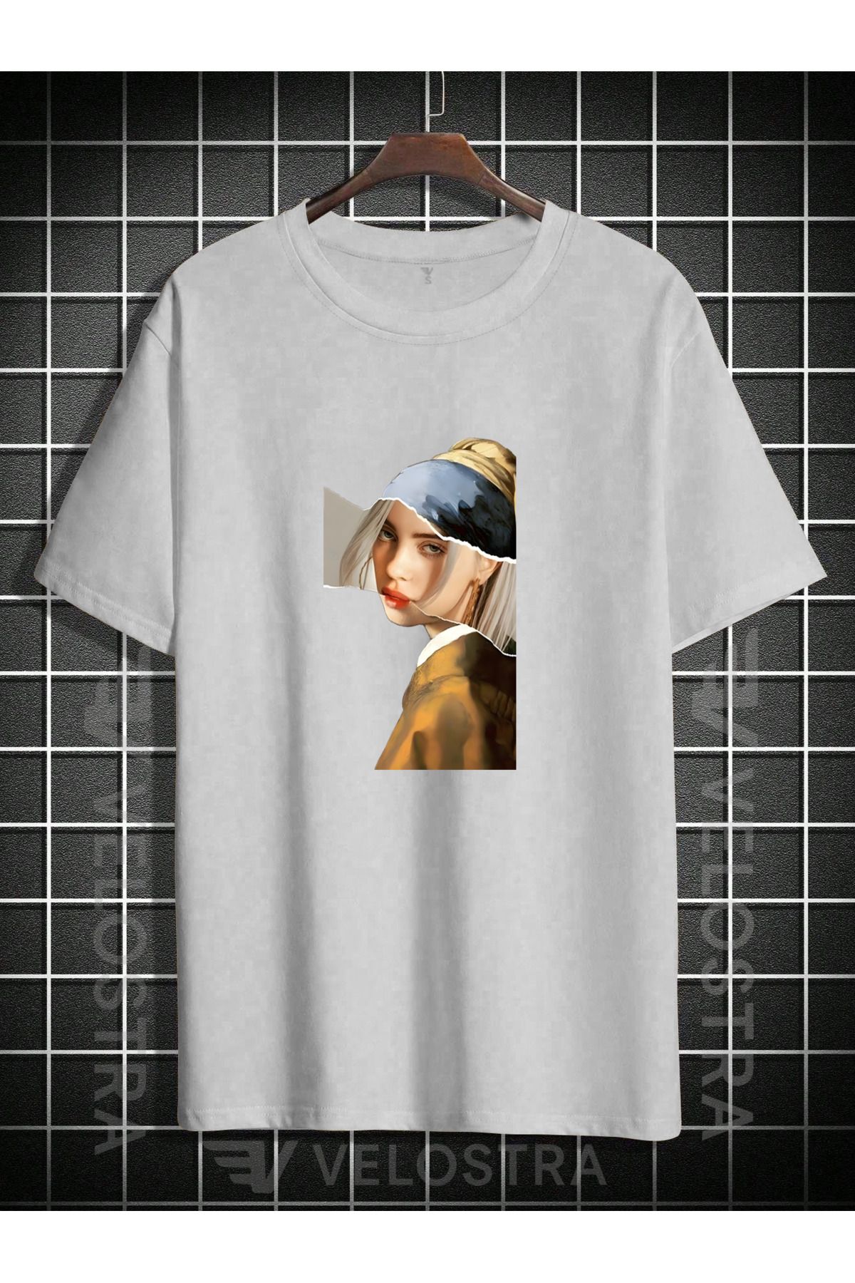 Velostra Unisex Sanatsal Tablo Baskılı Oversize T-shirt