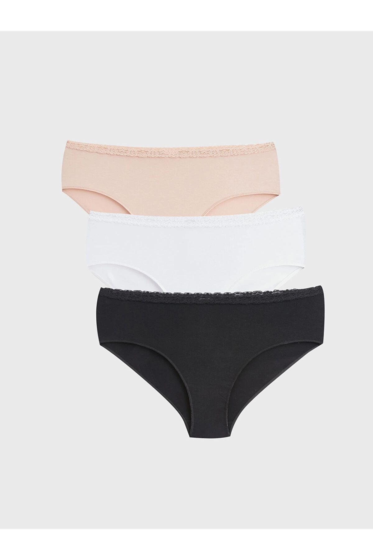 LC Waikiki LCW DREAM Pembe Dantel Detaylı Hipster Külot 3'lü Paket
