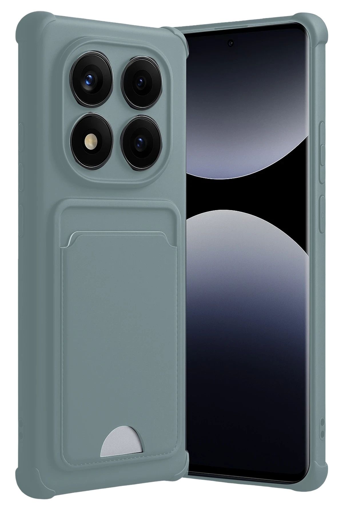 m.tk moveteck Xiaomi Redmi Note 14 Pro 5G Kılıf Kamera Ve Köşe Korumalı Kartlıklı Cüzdanlı Yumuşak Silikon Kapak