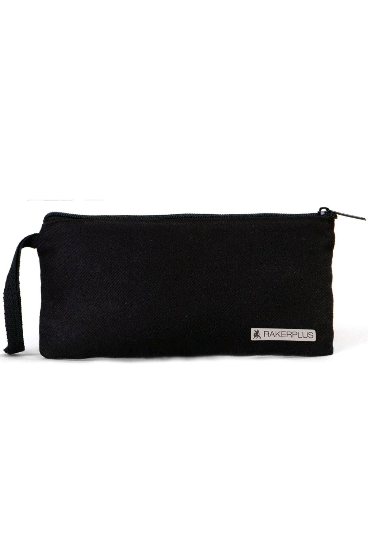 Rakerplus-Suport stilou din țesătură gabardină neagră 21x10 cm cu fermoar 1