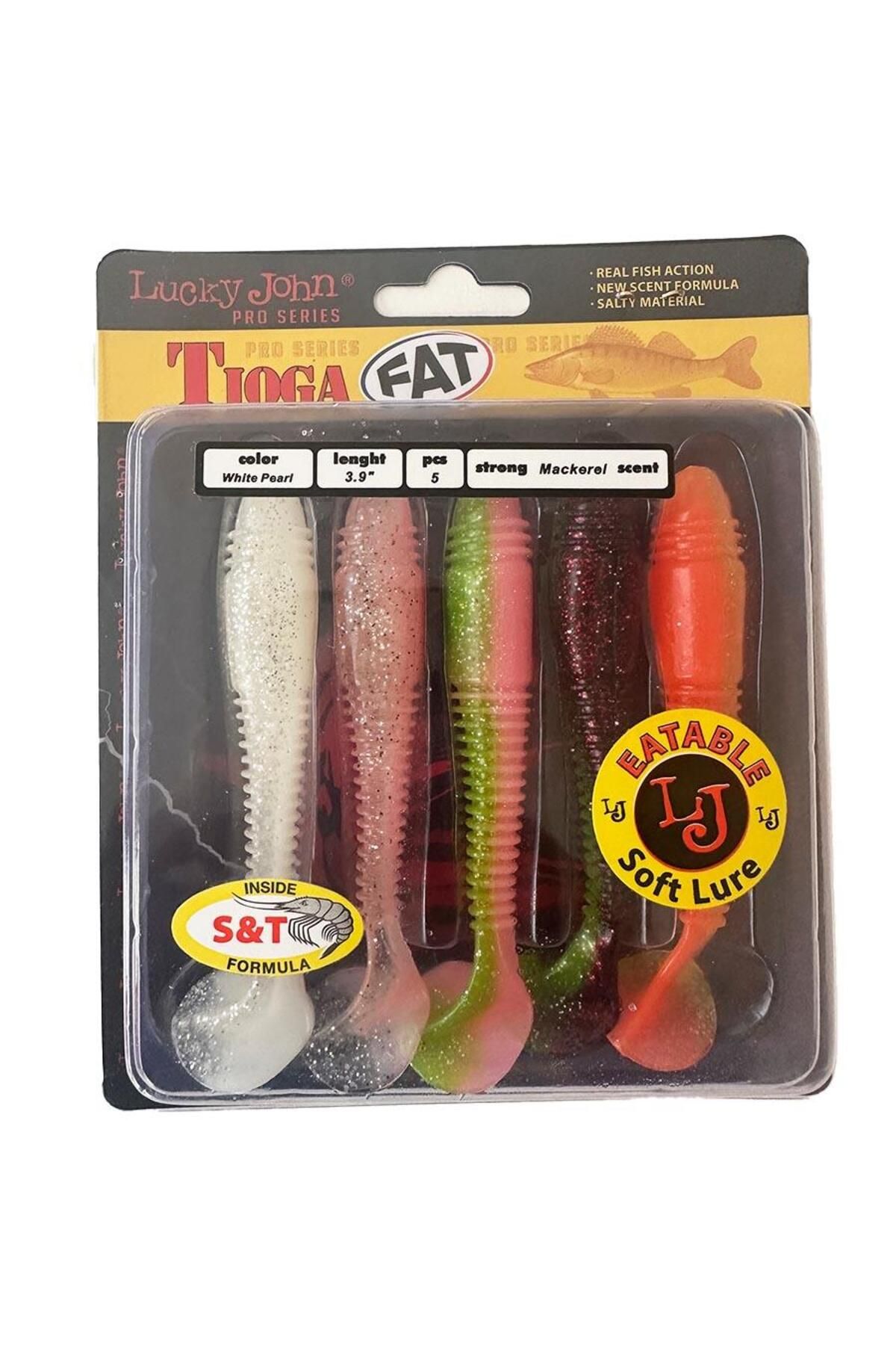 LUCKY JOHN Tioga Fat 3.9'' 9.91 cm 5 Adet Silikon Yem – Mix 5 Farklı Renk