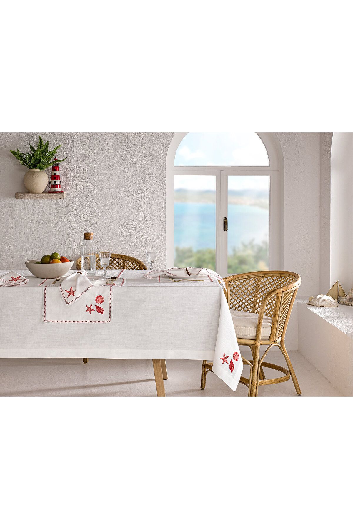 Özdilek-Özdilek Coral Garden Tablecloth 160X260 cm 3