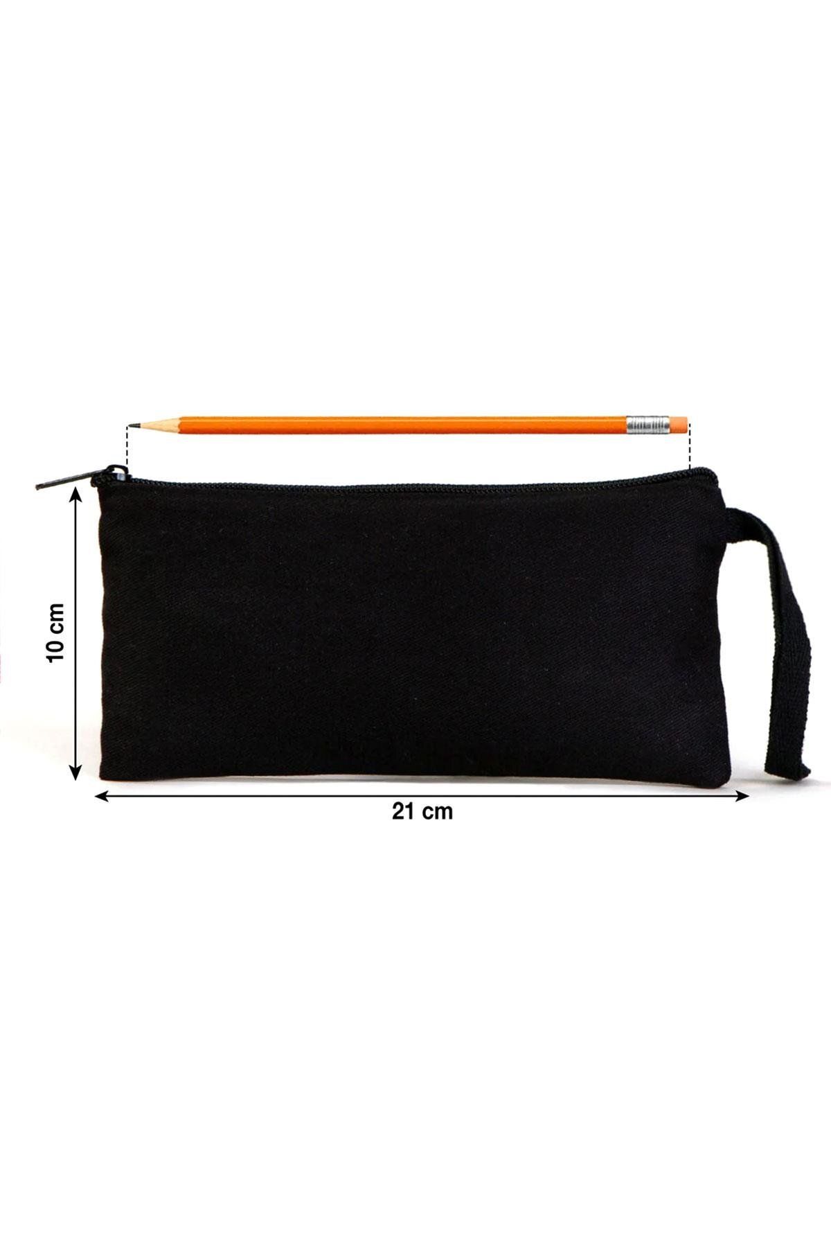 Rakerplus-Suport stilou din țesătură gabardină neagră 21x10 cm cu fermoar 3
