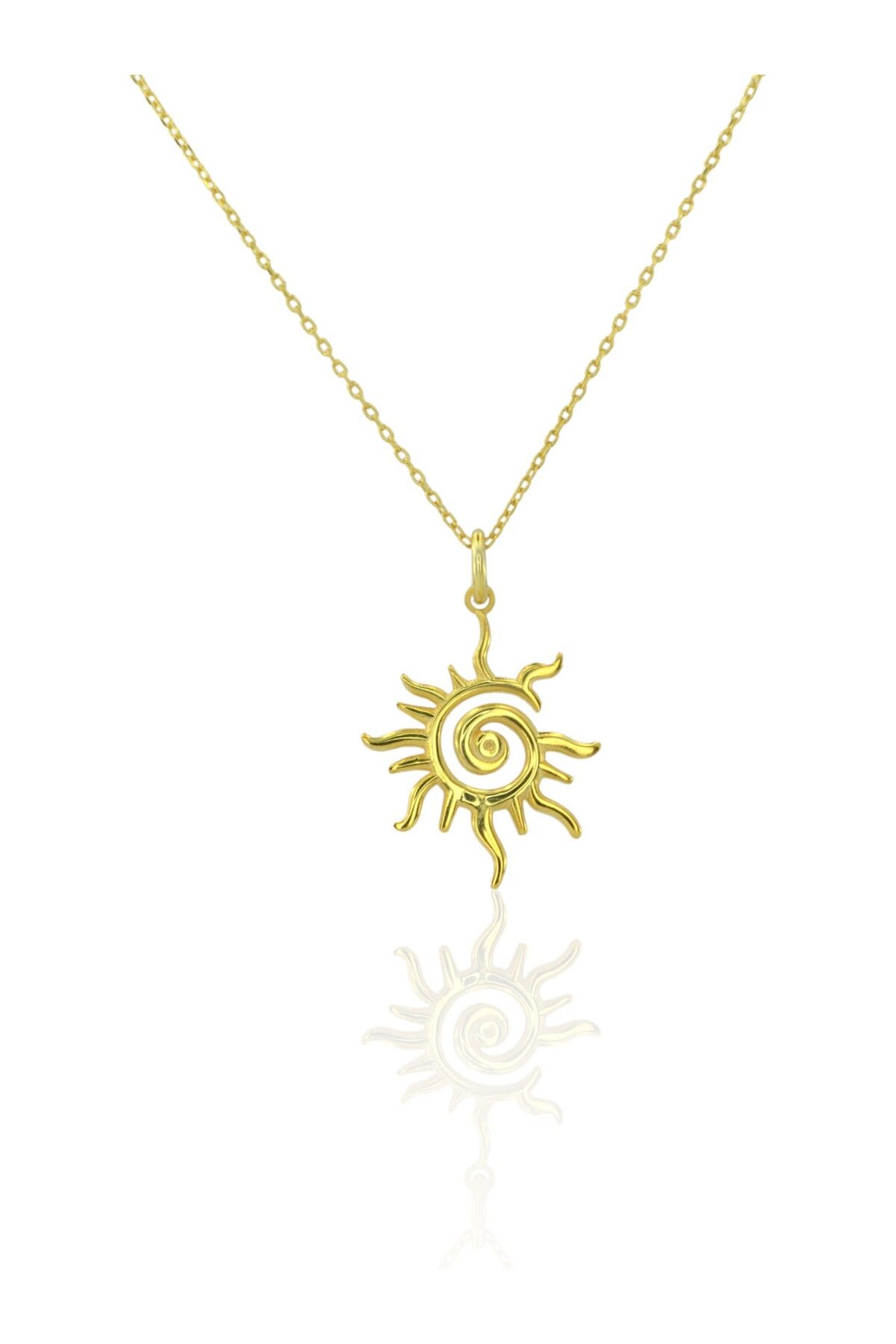 TACA JEWELLERY 925 Ayar Gümüş | Güneş Kadın Gümüş Kolye