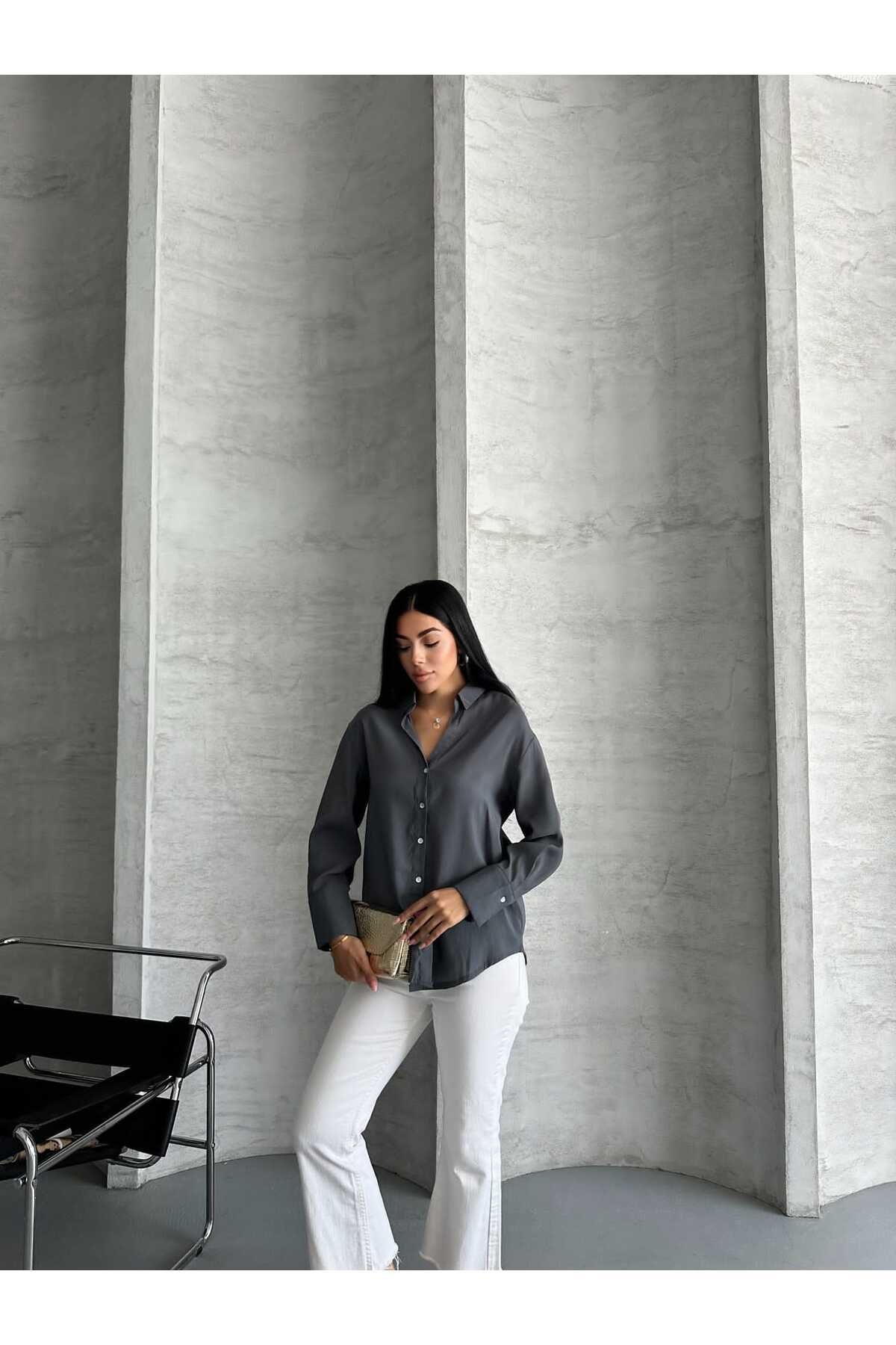 Lovely butik KADIN DÖRT MEVSİM ŞİFON GÖMLEK