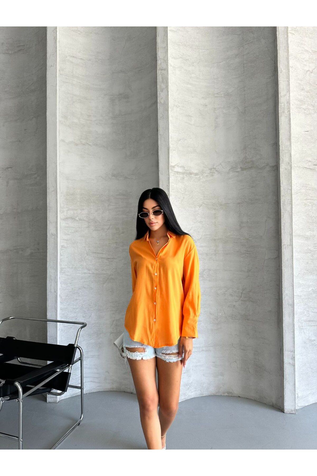 Lovely butik KADIN DÖRT MEVSİM ŞİFON GÖMLEK