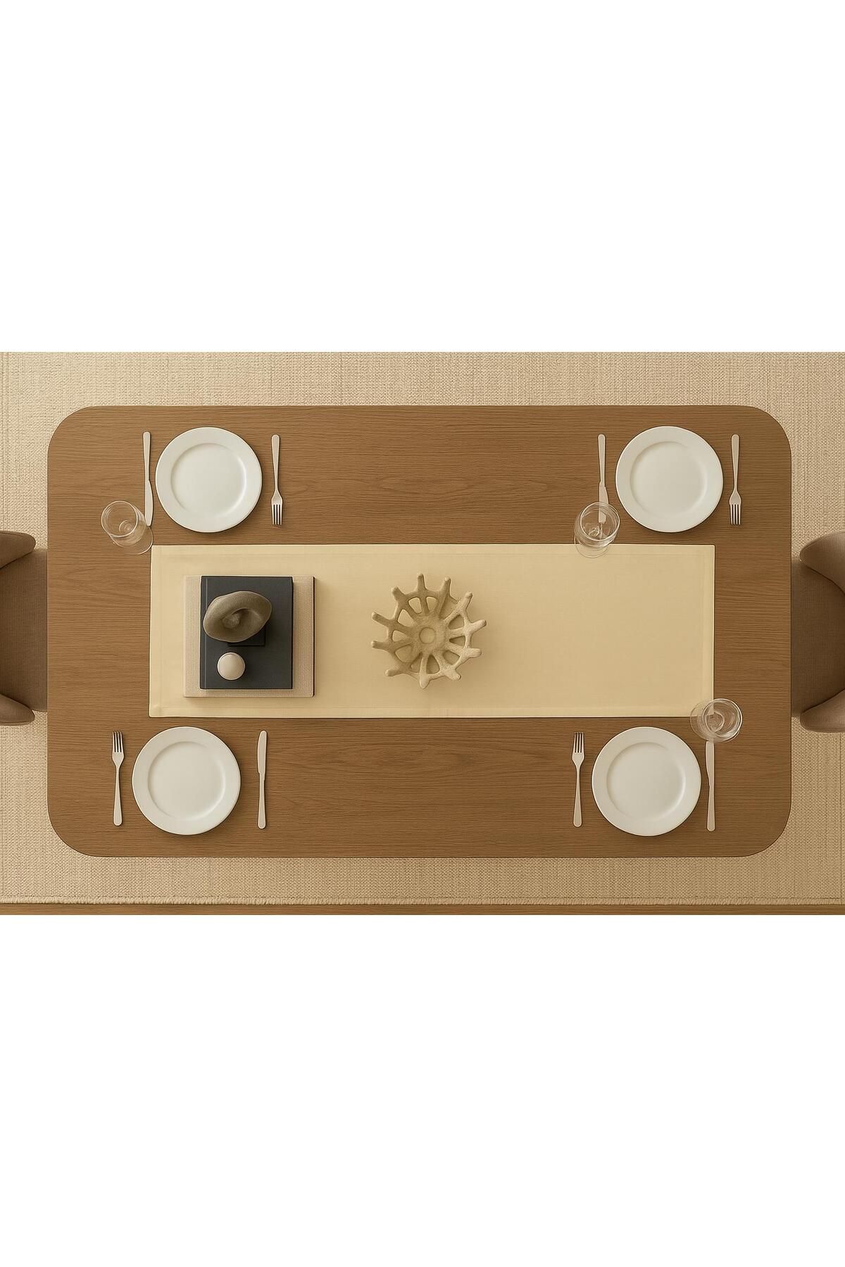 HD HOME COLLECTİON Keten Kumaş Runner 40*110 cm