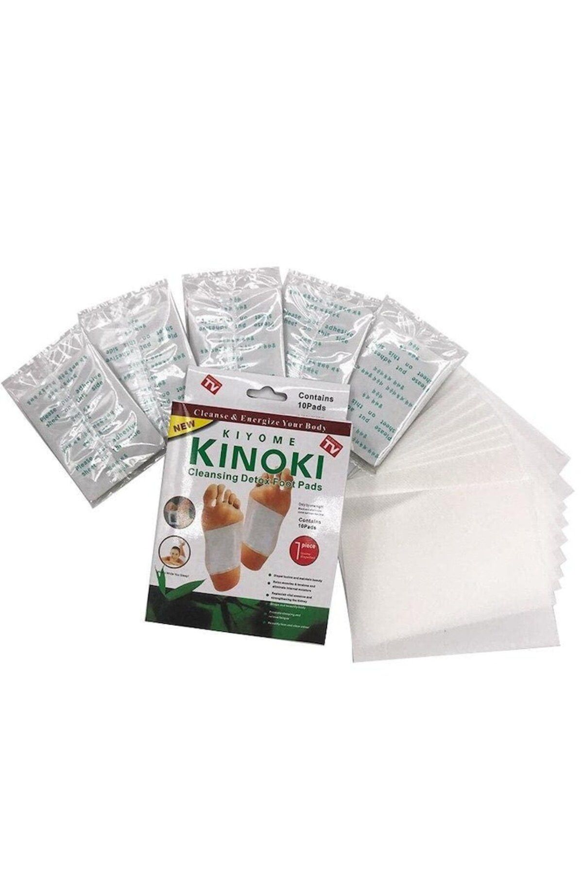 Kinoki-Set of 200 Kinoki Detoxifying Patches, 20 Boxes of Original Kinoki, With Tourmaline, Vit C, E, Oils 1
