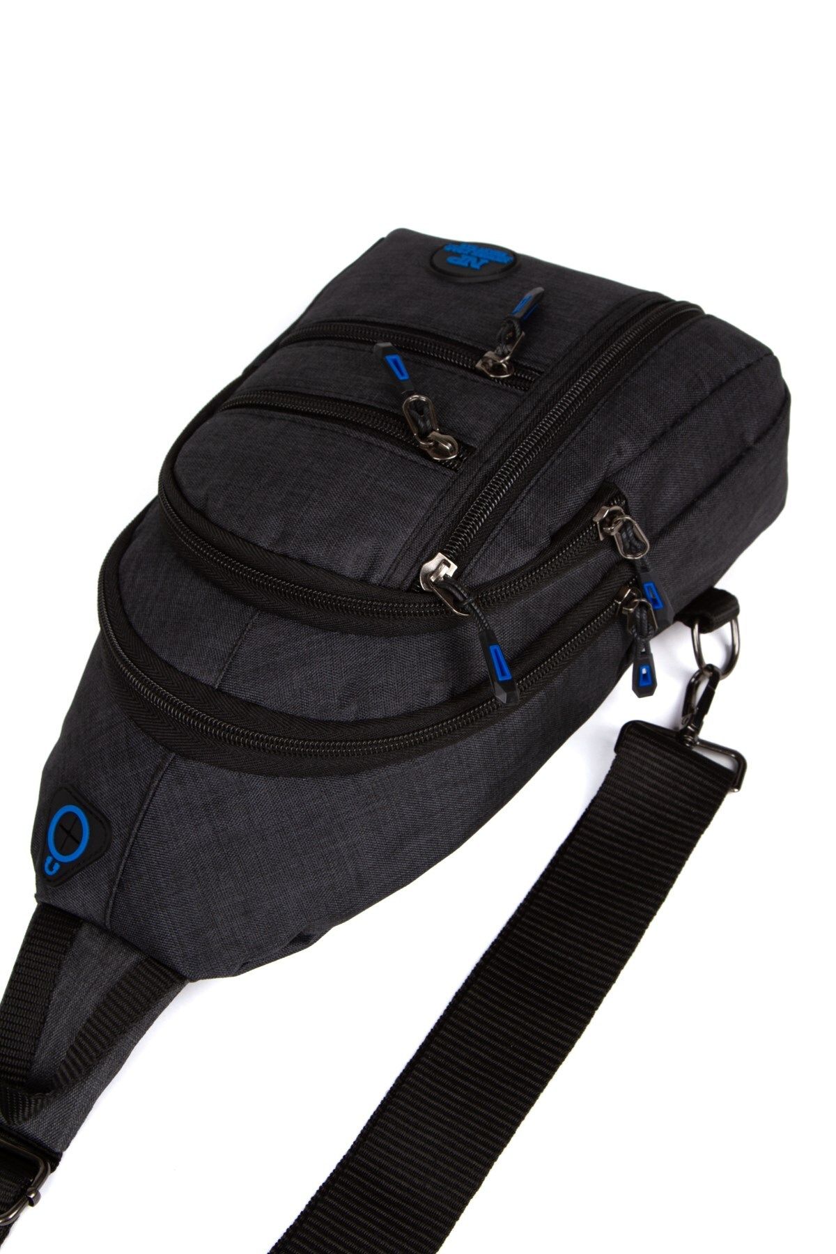 Newish-Linen Fabric Chest and Shoulder Bag with USB Headphone Output Zipper 4