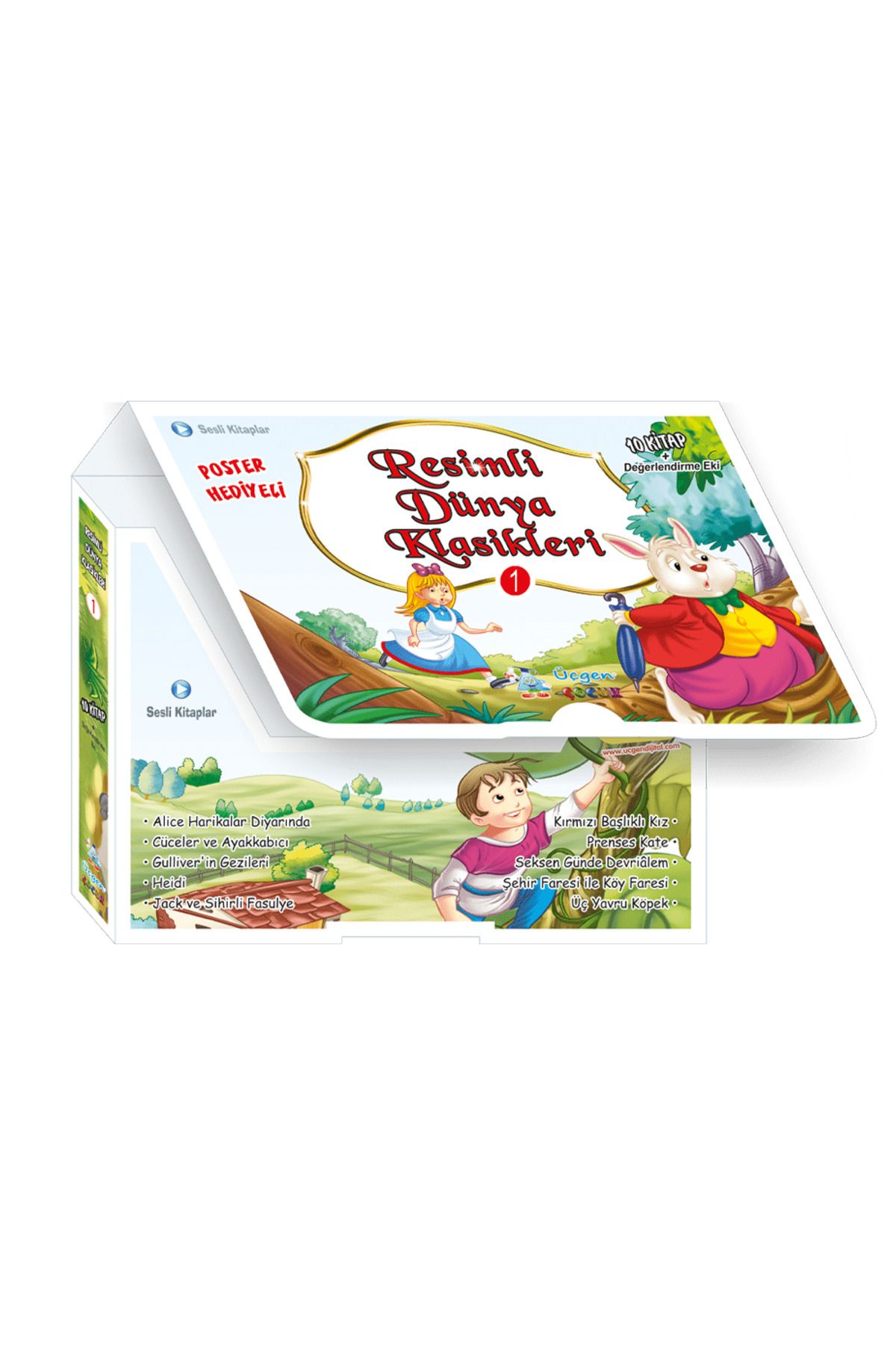 3K YAYIN Üçgen Yayıncılık Üçgen Çocuk RESİMLİ DÜNYA KLASİKLERİ 1 Hikaye Serisi 10 Kitap 1.SINIF 2.SINIF
