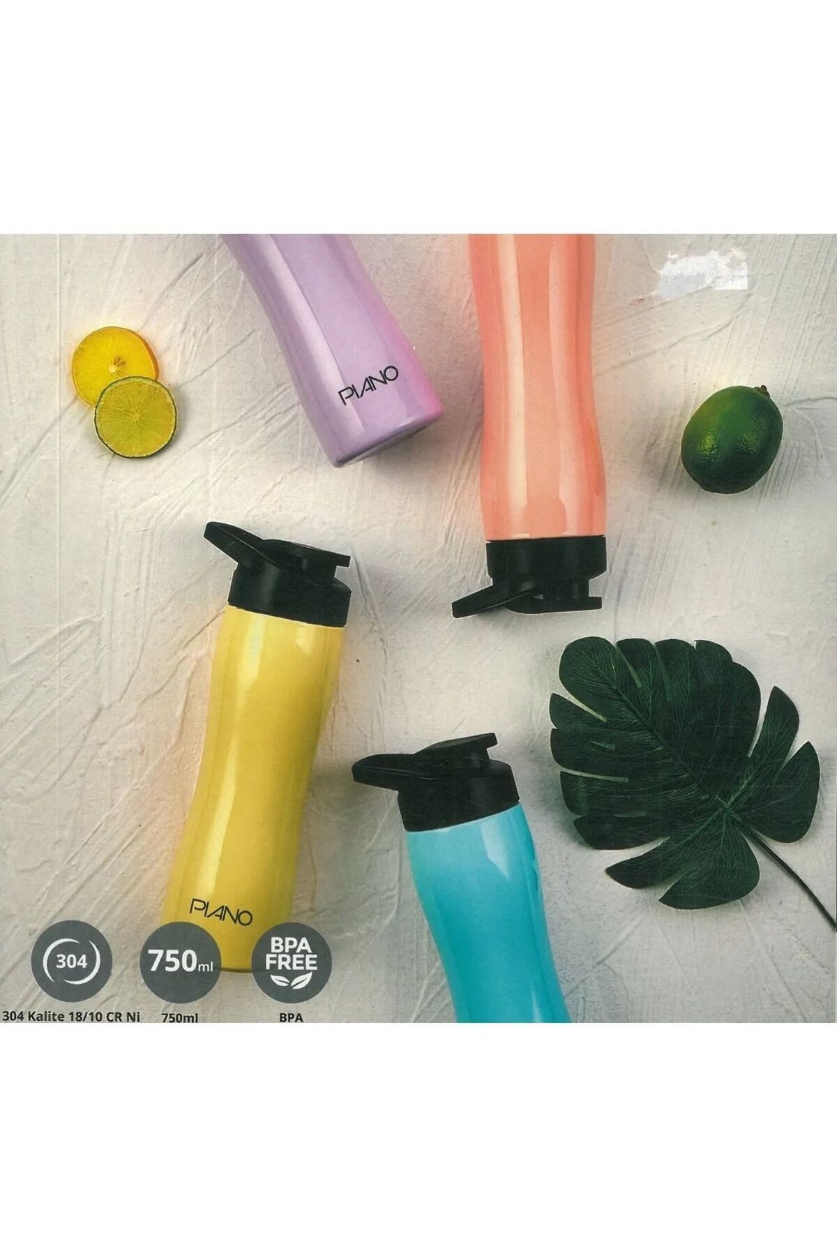 cagdaskids Paslanmaz Çelik Matara Neon 750 ML