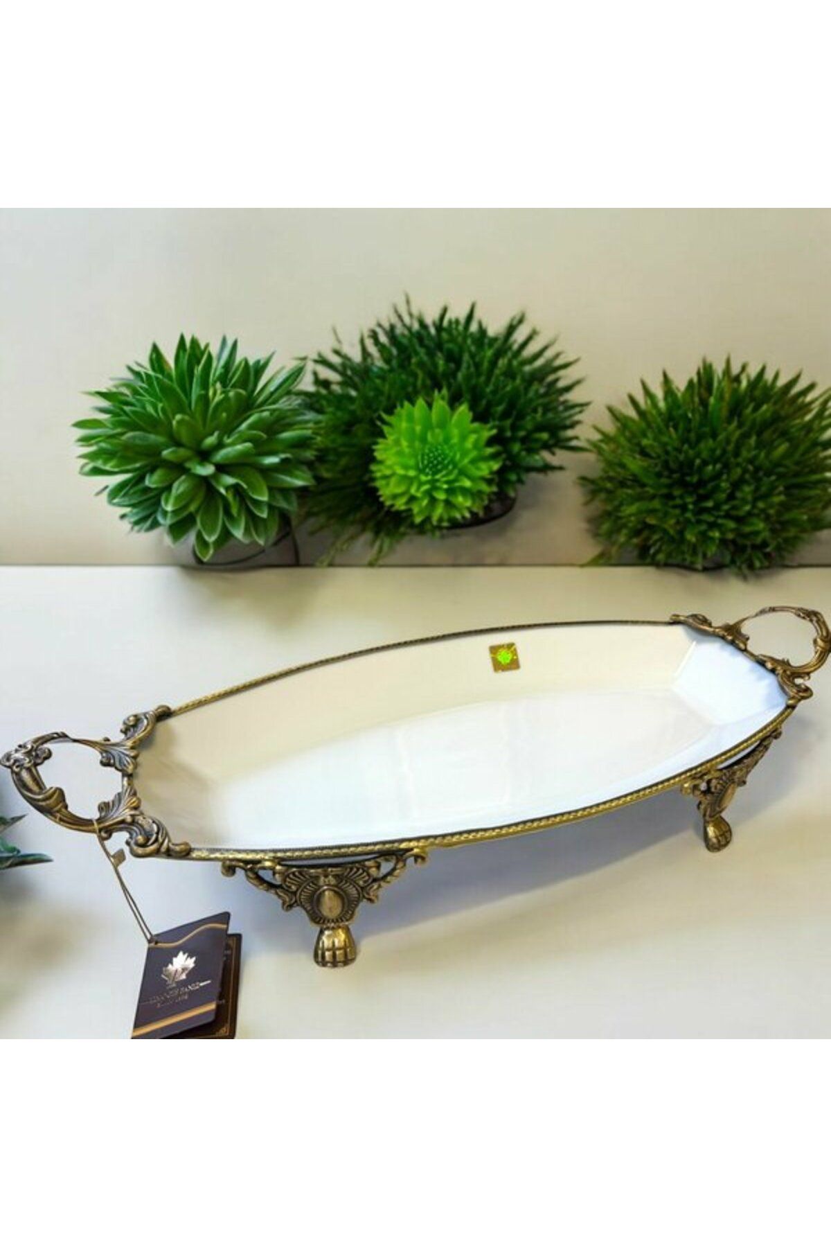 Marka Limoges Paniz Sunum Tabağı Ayaklı 41 Cm Eskitme WHA148