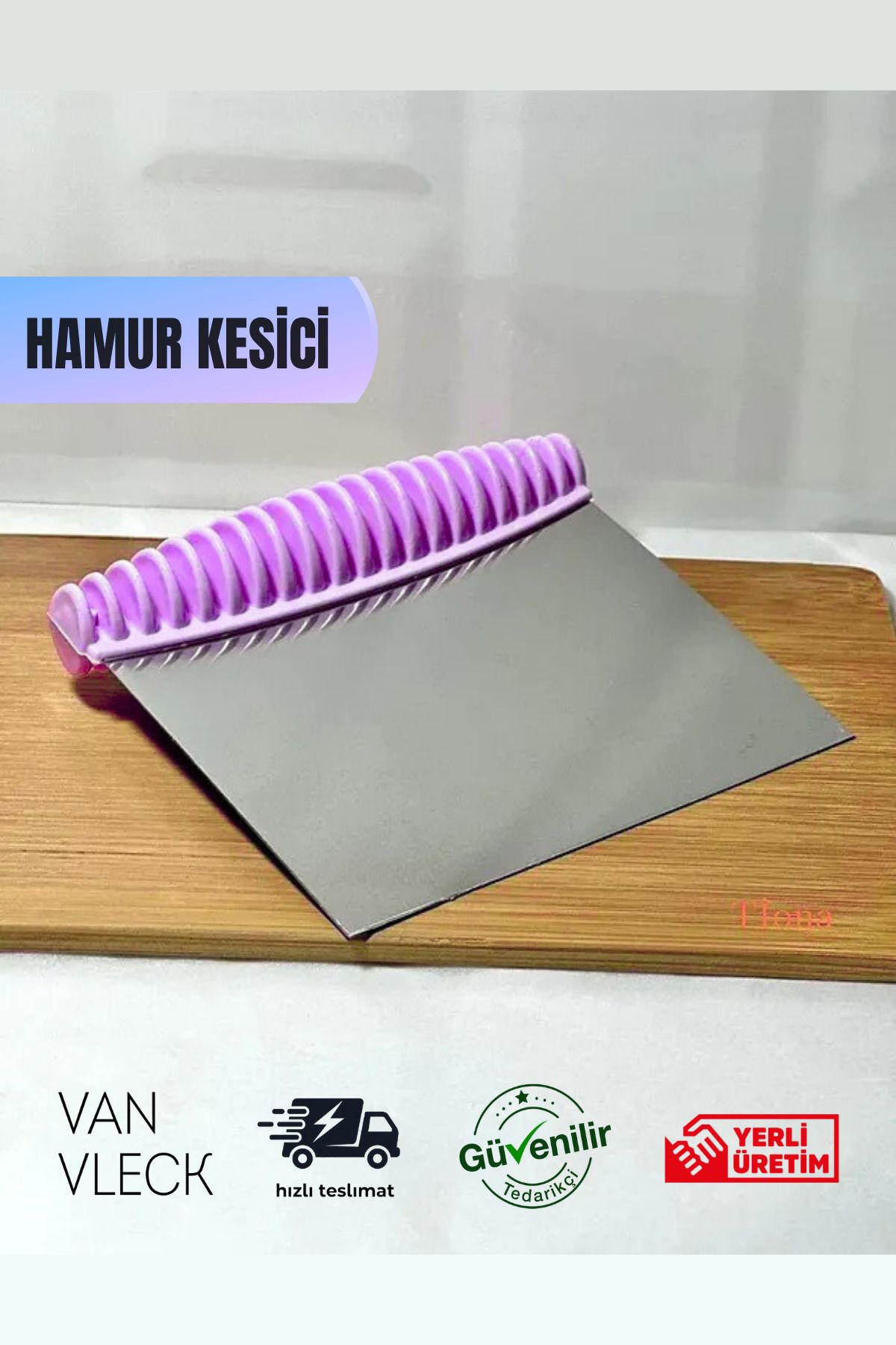 VAN VLECK Paslanmaz Çelik Hamur Kesme Spatulası – Lüks Kazıyıcı, Pasta Kek Şekillendirici Kesici Aparat